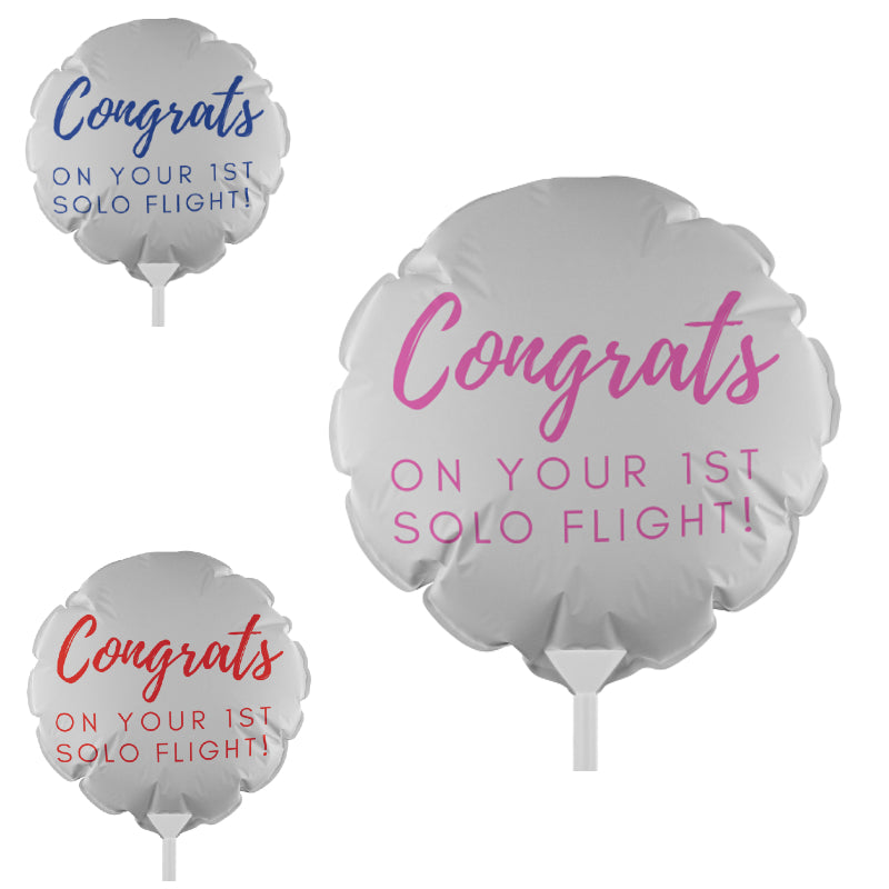 Congrats on your 1st Solo Flight balloons