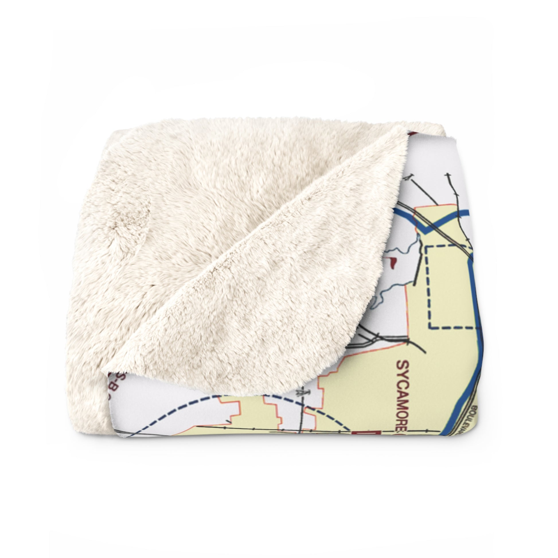 Dallas - Ft. Worth Flyway Chart sherpa fleece blanket