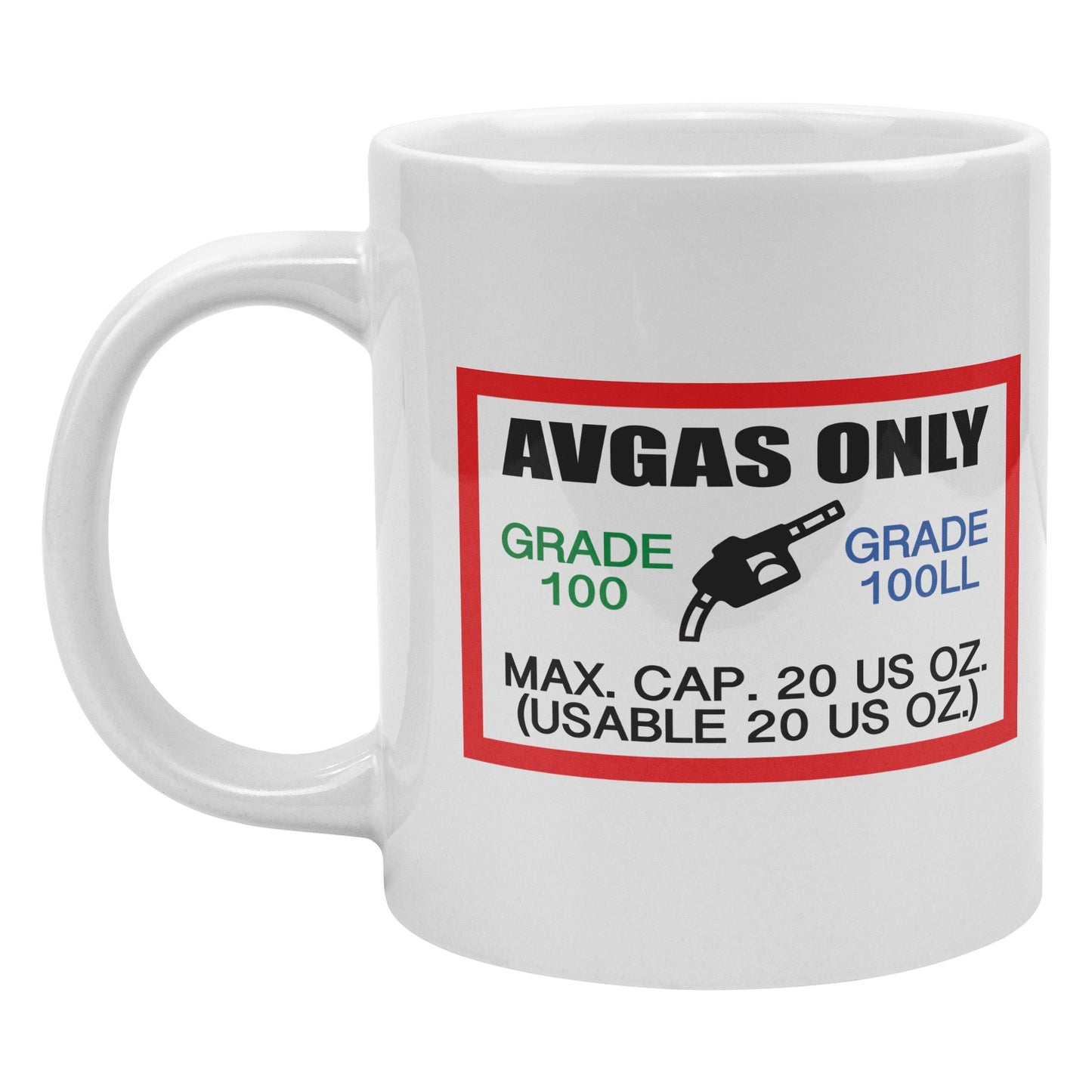 AVGAS / 100LL fuel only 20 oz. giant mug