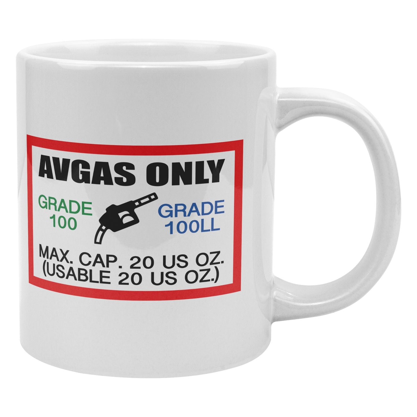AVGAS / 100LL fuel only 20 oz. giant mug