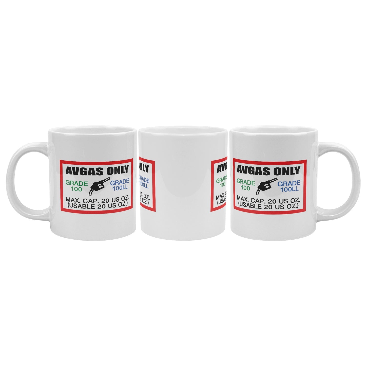 AVGAS / 100LL fuel only 20 oz. giant mug