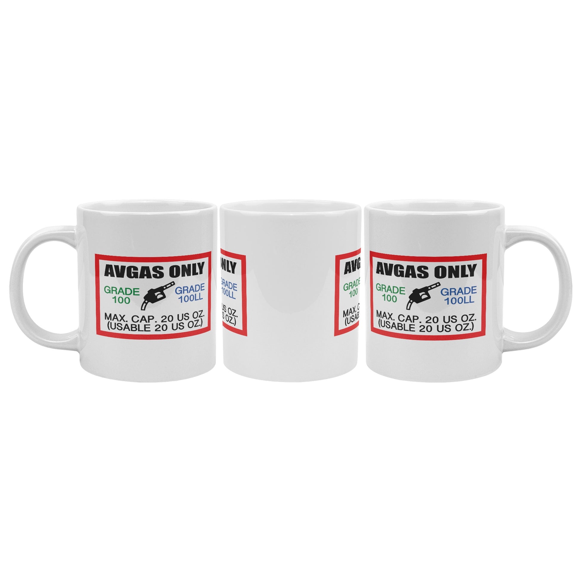 AVGAS / 100LL fuel only 20 oz. giant mug