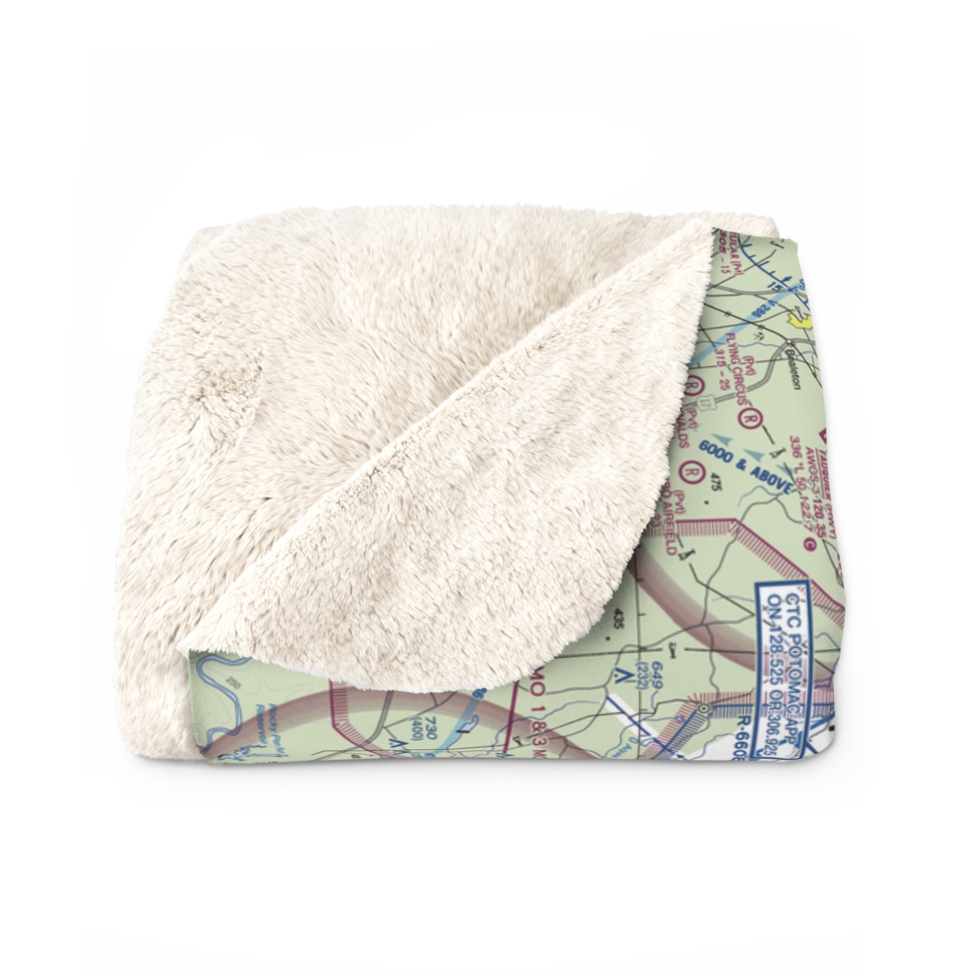 Baltimore Washington TAC Chart sherpa fleece blanket