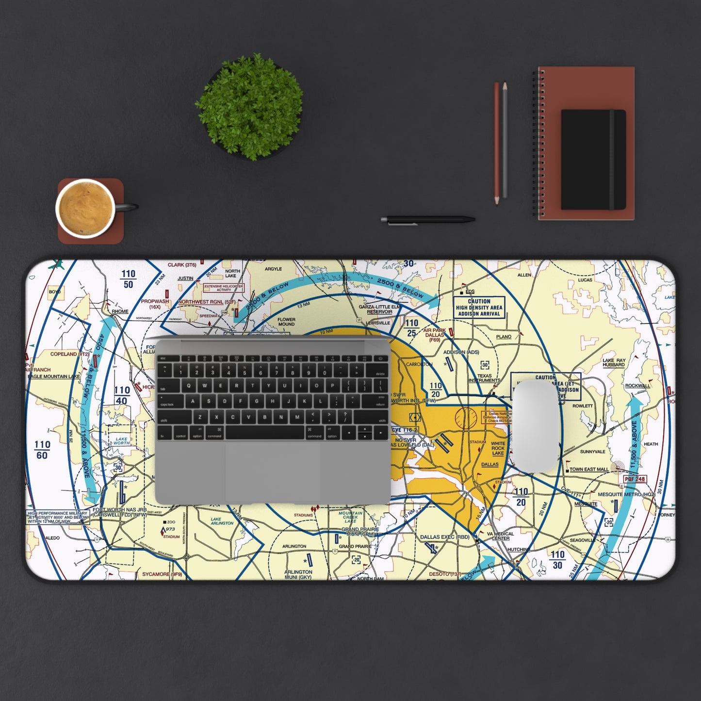 Dallas - Ft. Worth Flyway Chart desk mat
