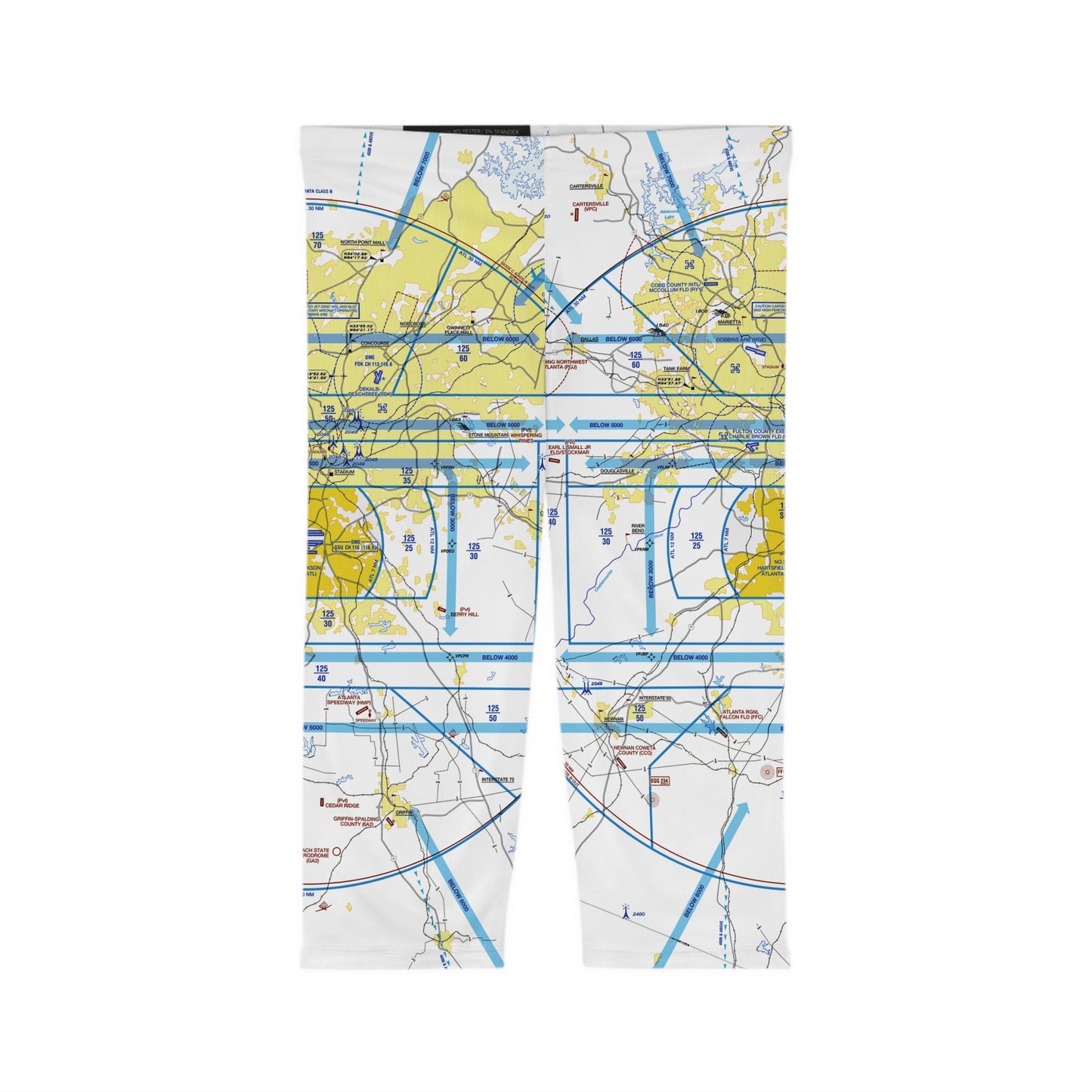 Atlanta Flyway Chart capri leggings