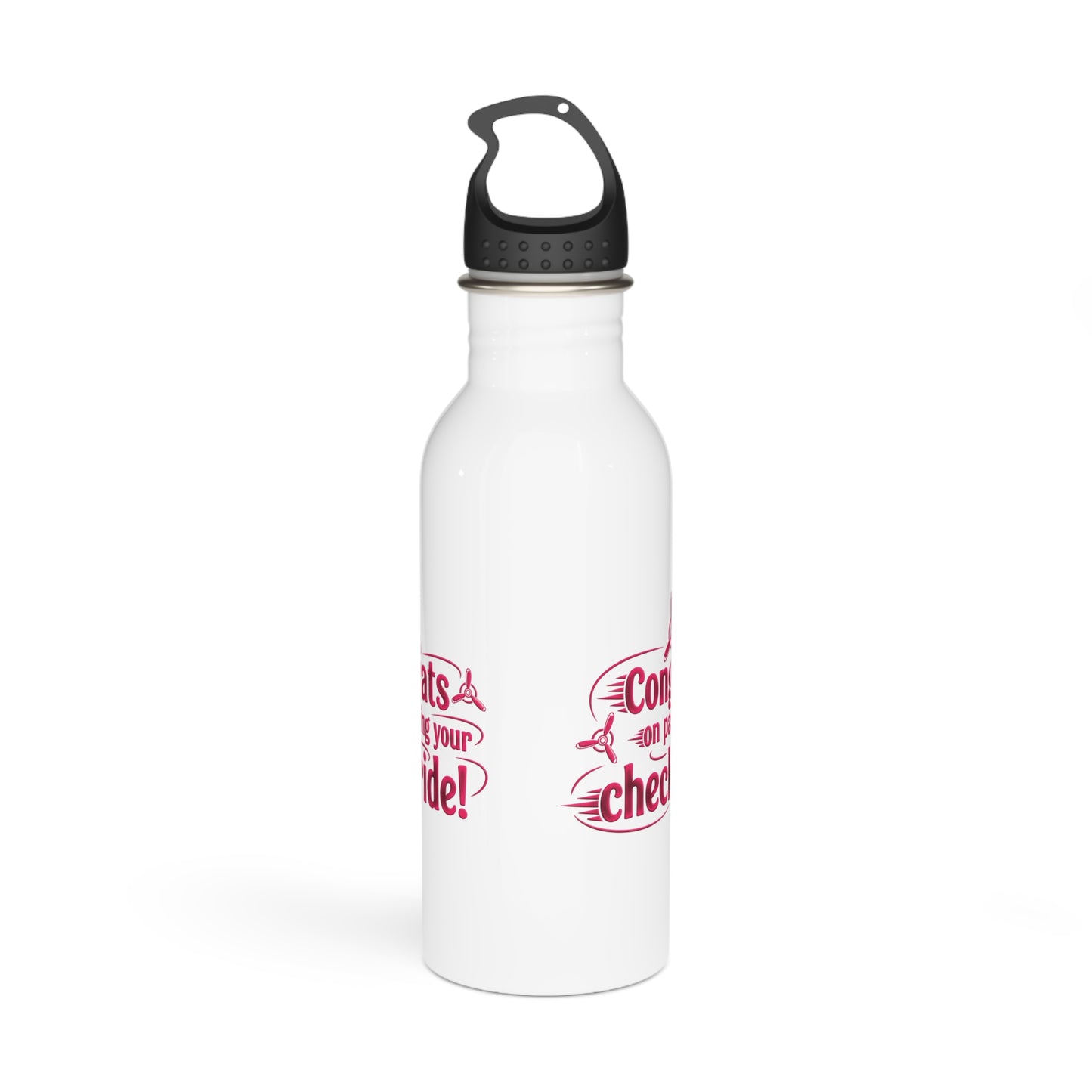 Congrats on passing your checkride! 20 oz. stainless steel water bottle (v3. pink)