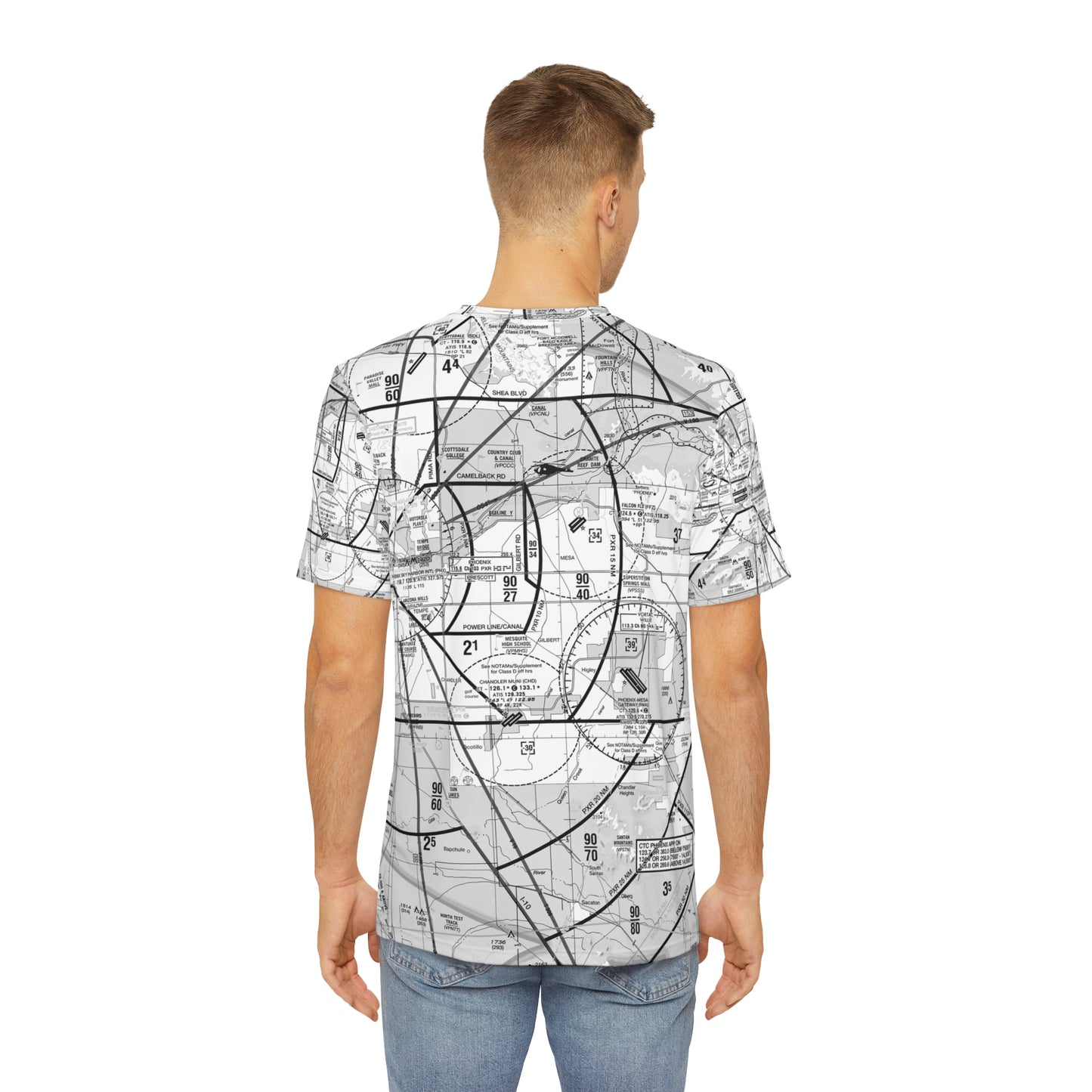 Phoenix TAC Chart (b&w) men's polyester shirt