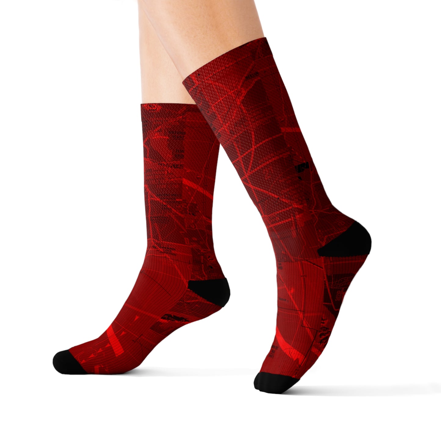 Aeronautical Chart socks (PHX/red)