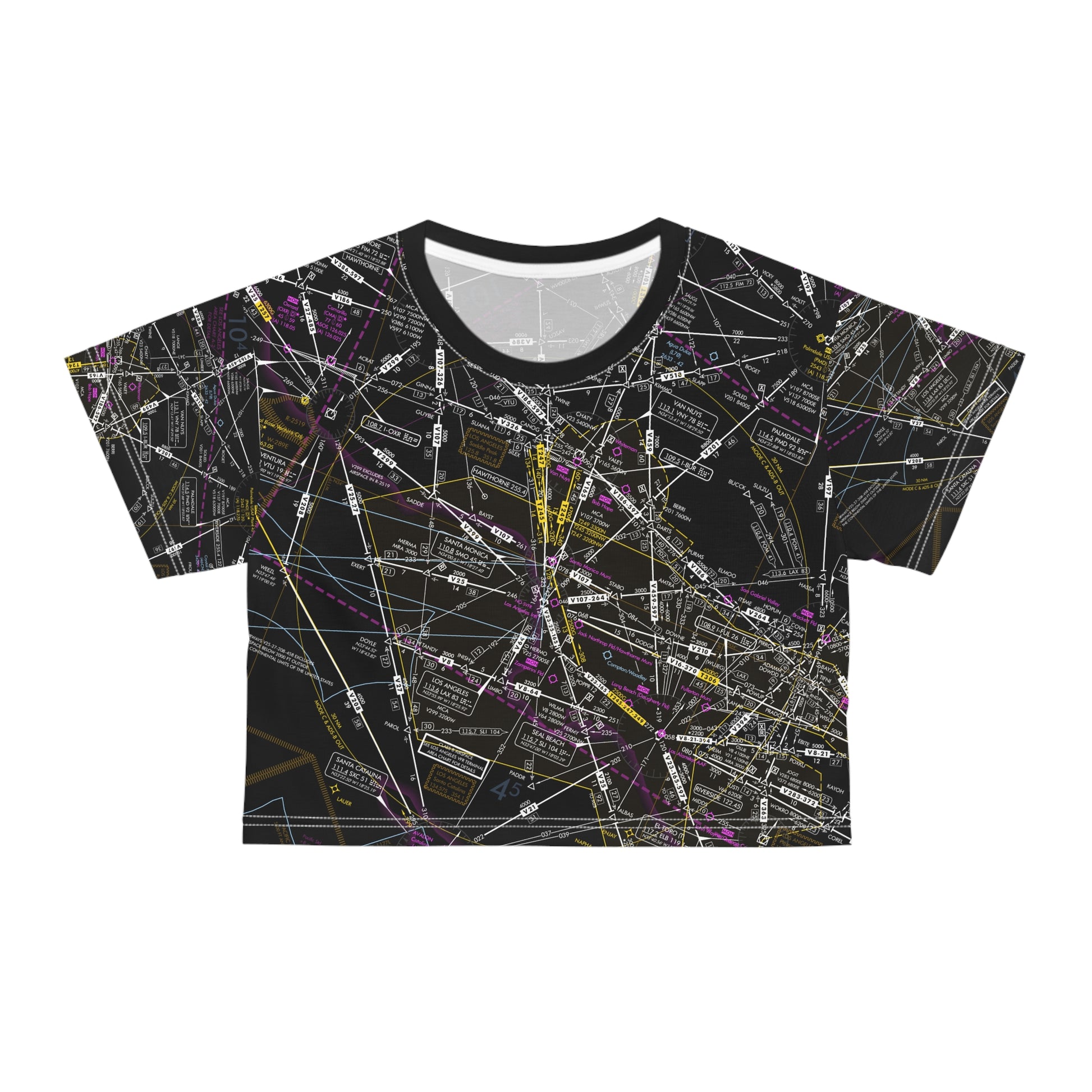 Enroute Low Altitude Chart (ELUS3) crop tee (invert)