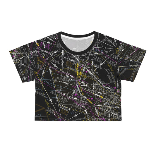 Enroute Low Altitude Chart (ELUS3) crop tee (invert)