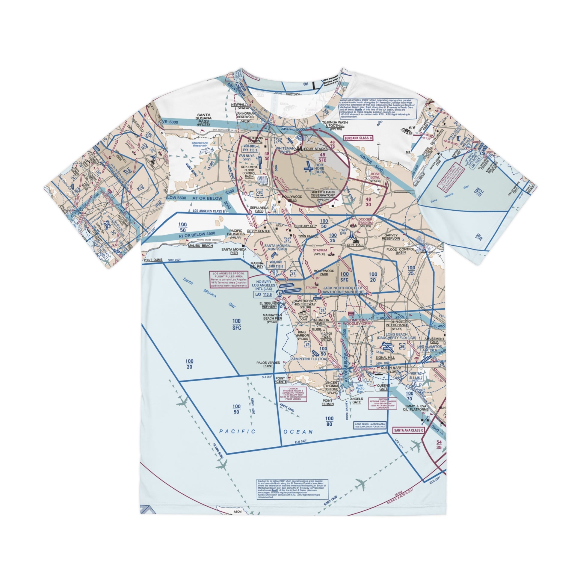 LAX Flyway Chart men's polyester shirt