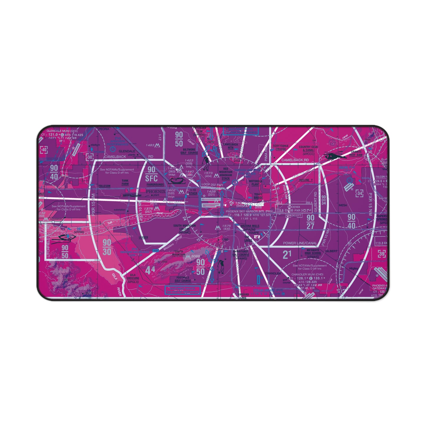 Phoenix Sky Harbor TAC Chart desk mat (purple)
