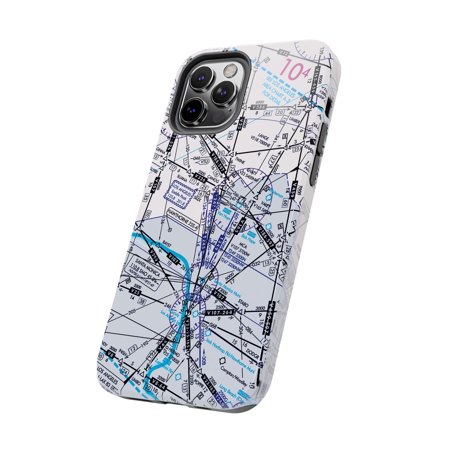 Enroute Low Altitude Chart (ELUS3) tough phone cases (white)