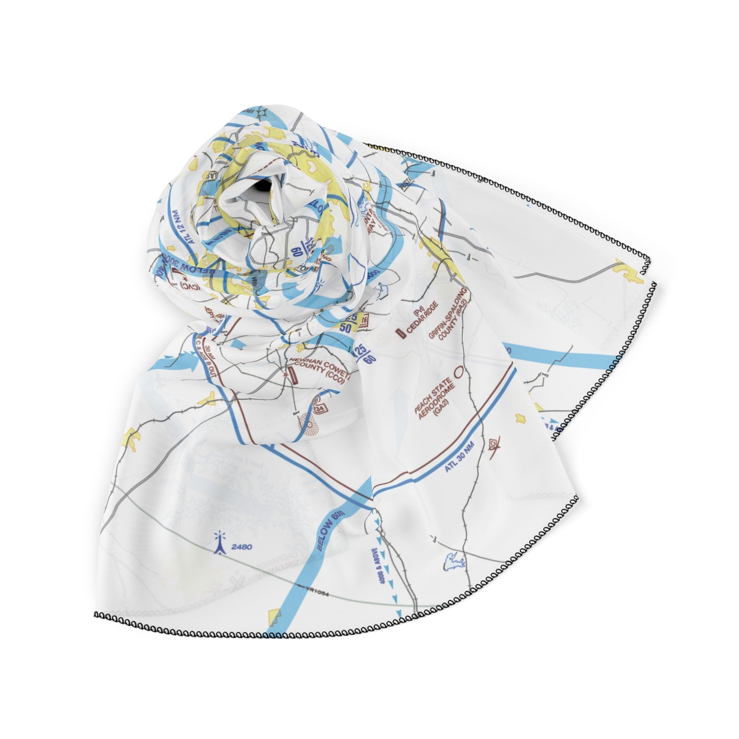 Atlanta Flyway Chart poly scarf