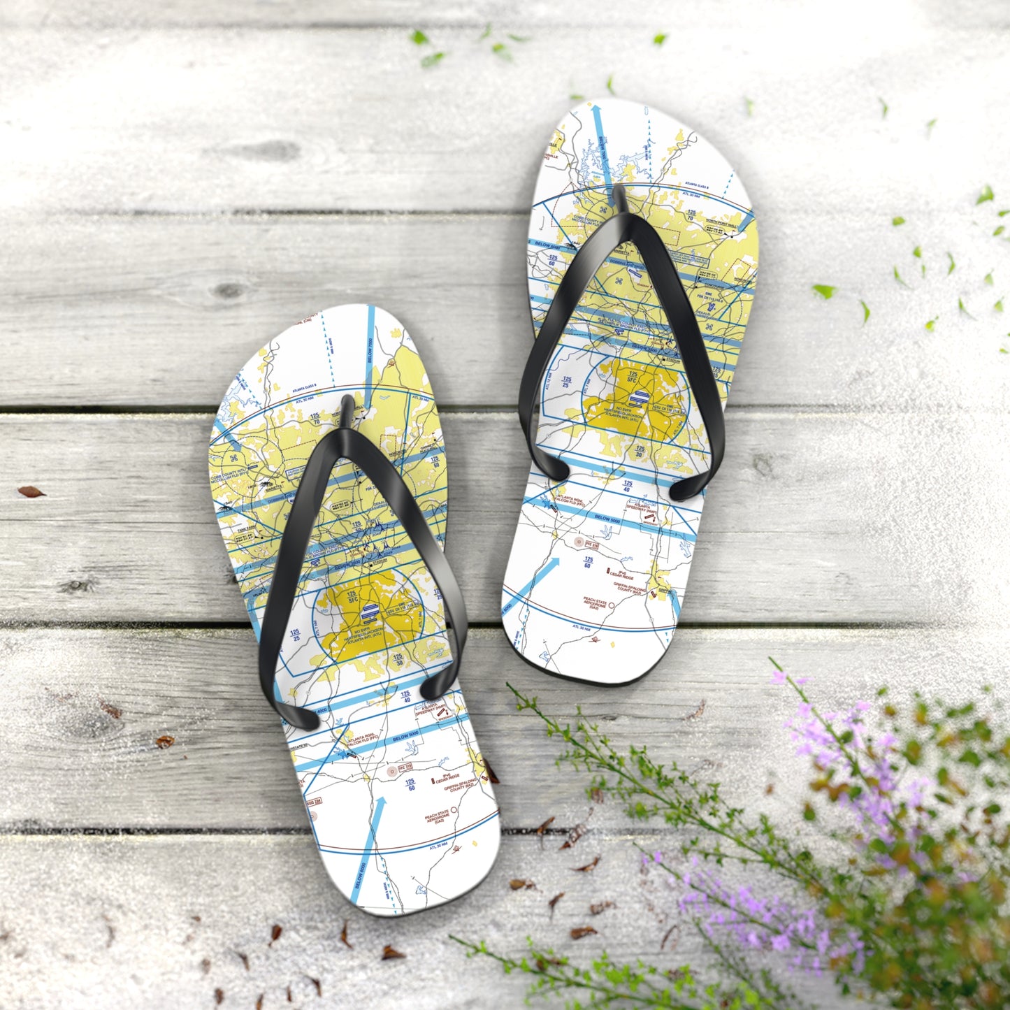 Aeronautical Chart Flip-Flops (ATL)