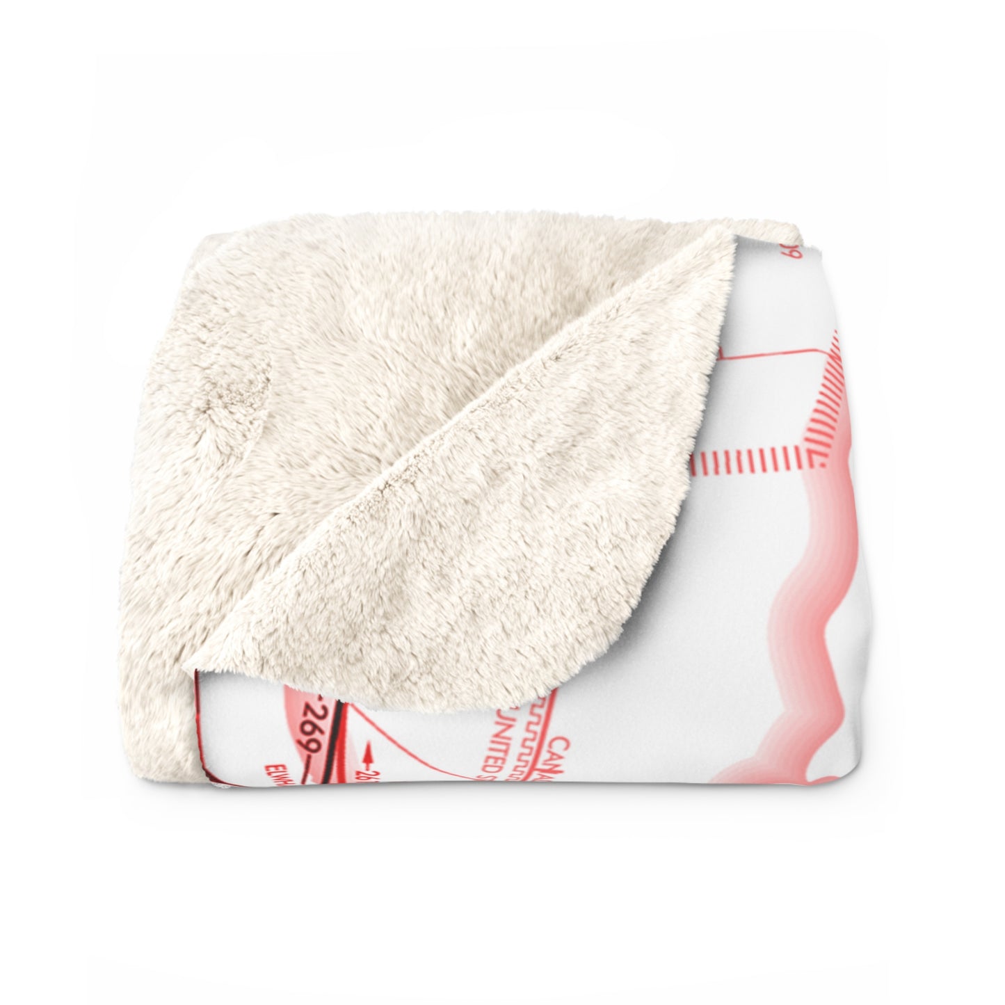 Enroute Low Altitude (ELUS1) sherpa fleece blanket (red&white)