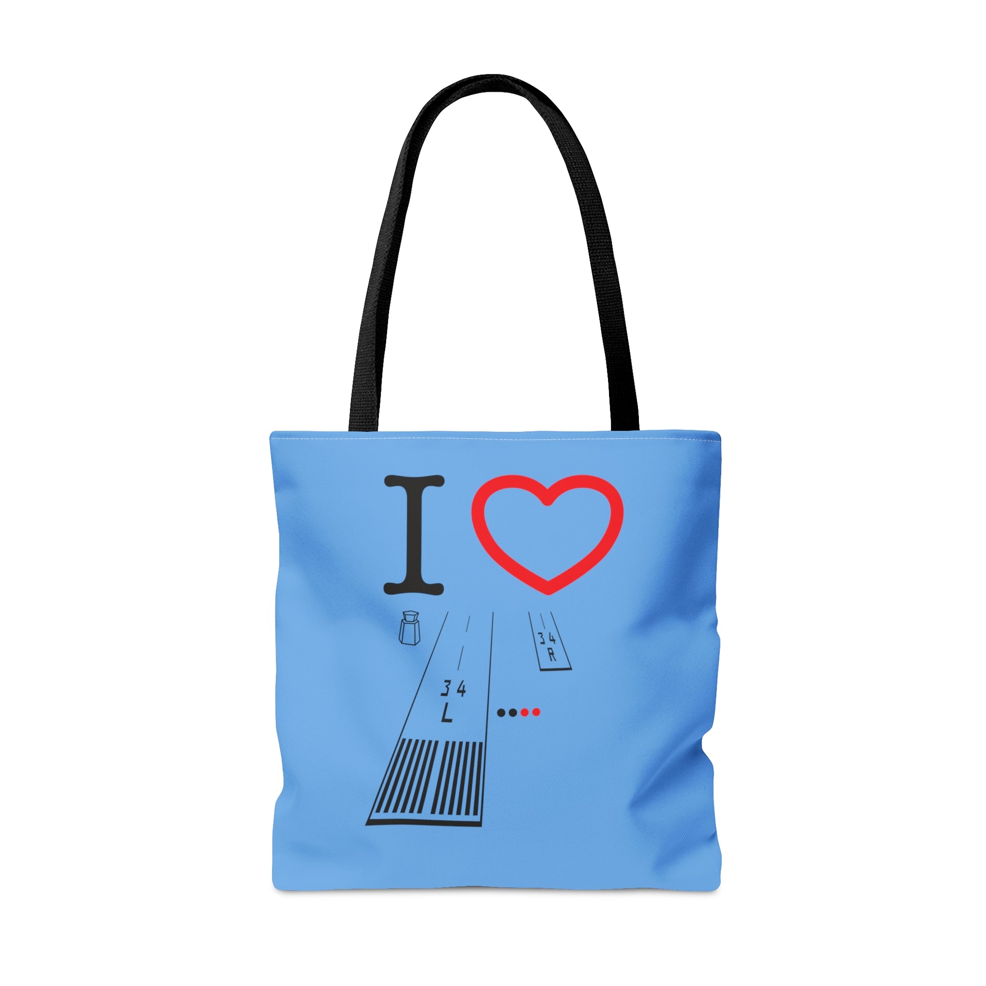 Van Nuys Airport Runways 16L - 16R / 34L - 34R - tote bag (lt. blue)