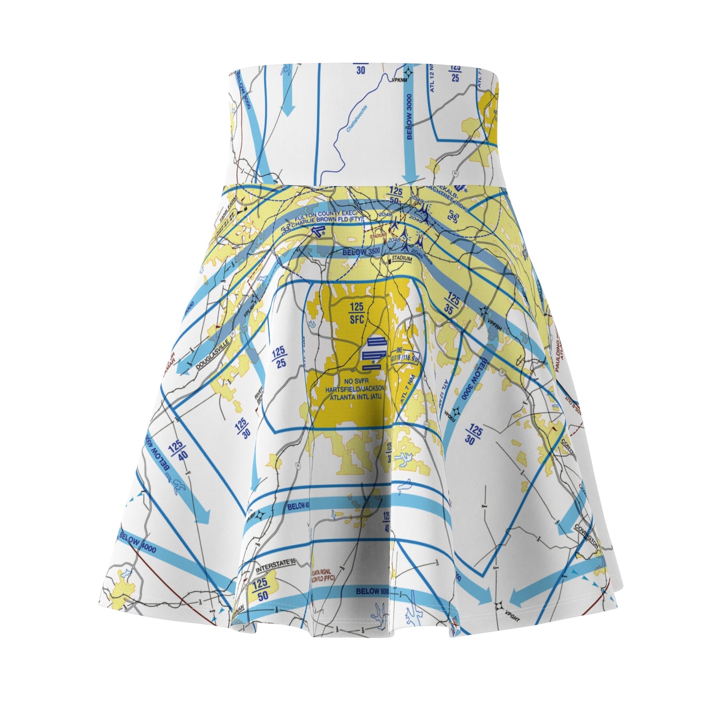 Atlanta Flyway Chart skater skirt