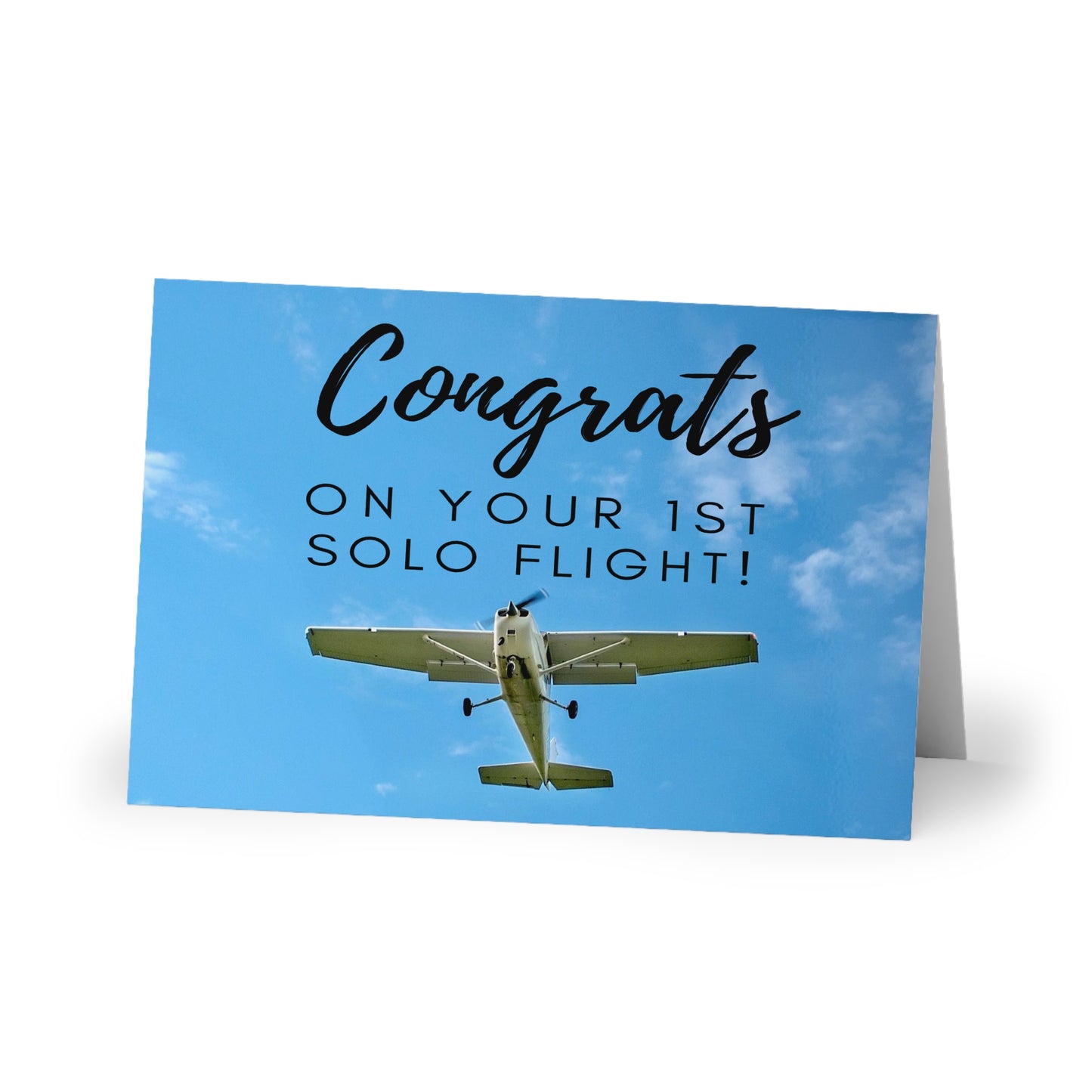 Congrats on your 1st Solo Flight! pack of 10 greeting cards (Cessna)