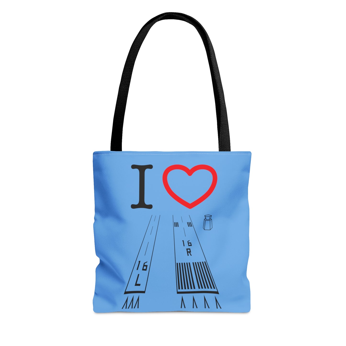 Van Nuys Airport Runways 16L - 16R / 34L - 34R - tote bag (lt. blue)
