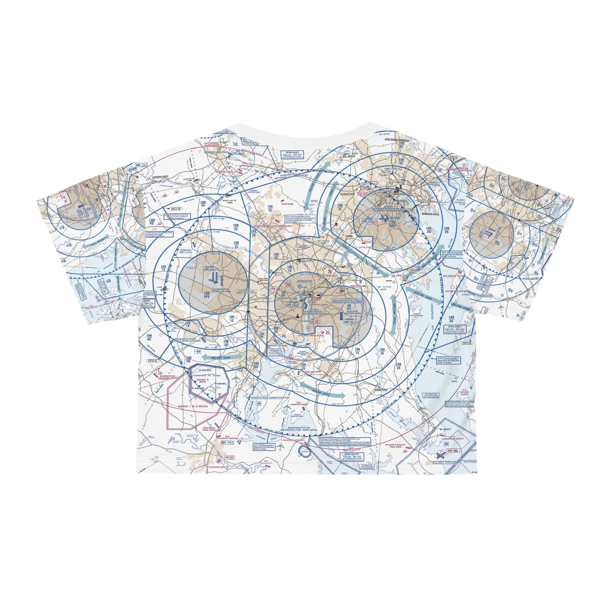 Baltimore-Washington Flyway Chart crop tee