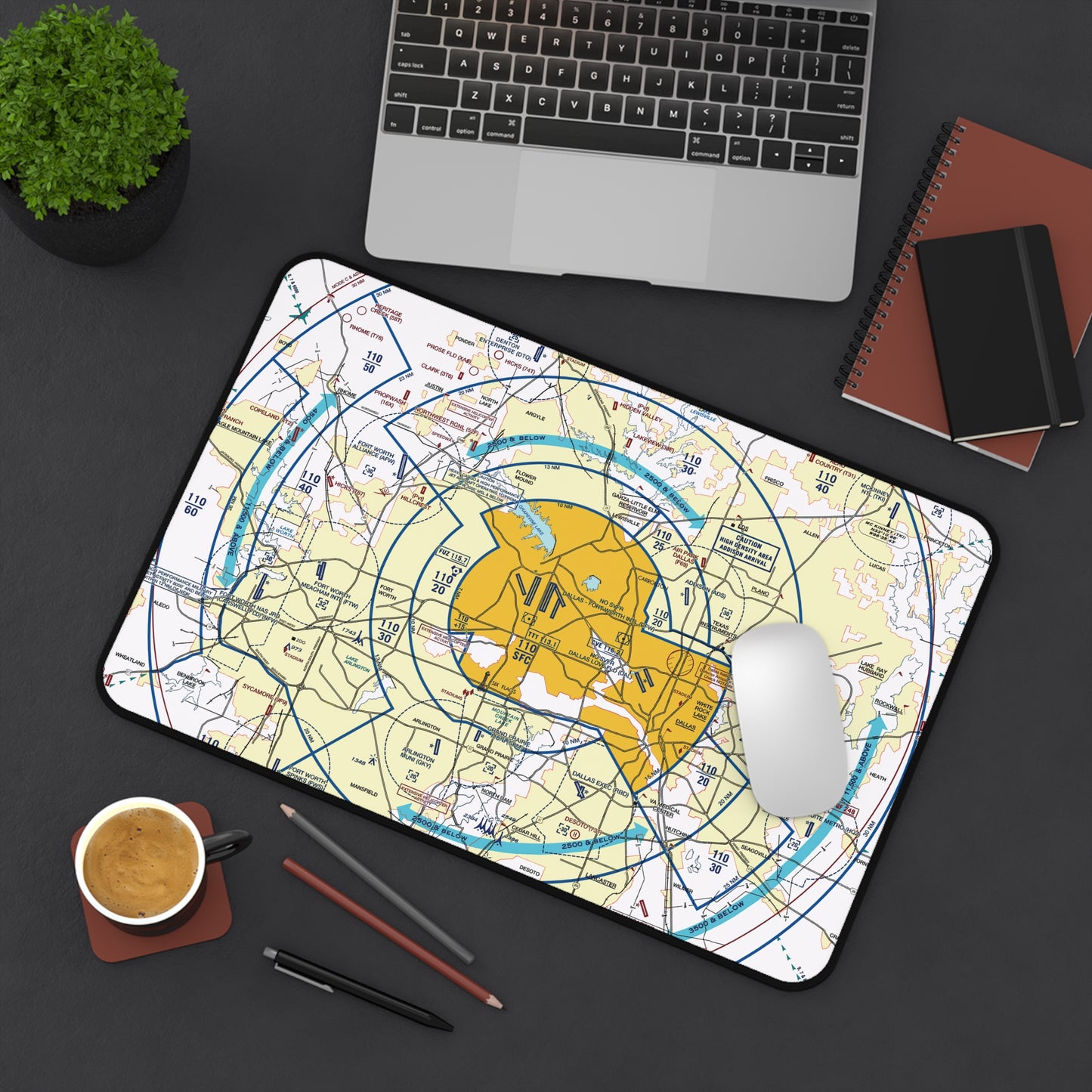 Dallas - Ft. Worth Flyway Chart desk mat