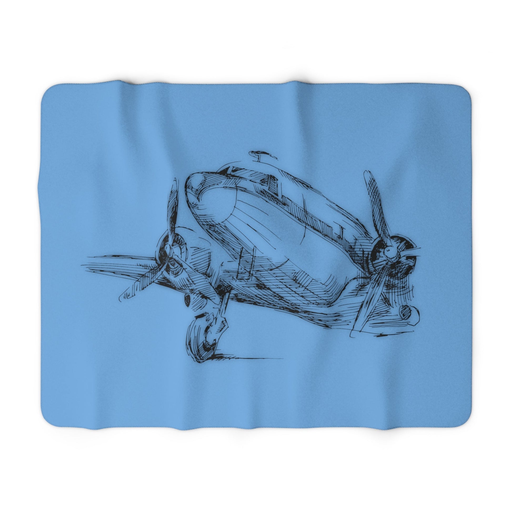 Aero 1 - sherpa fleece blanket (blue)