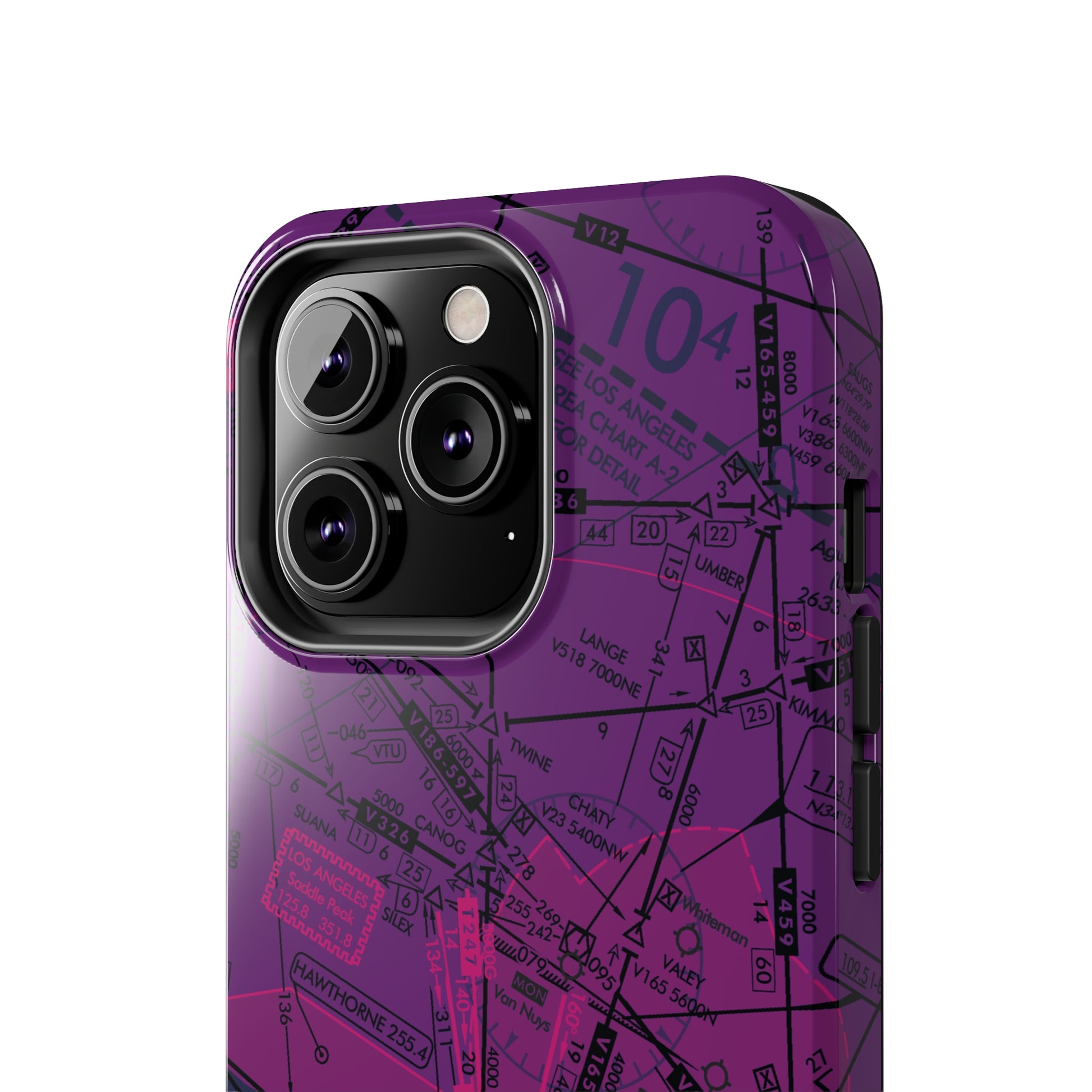 Enroute Low Altitude Chart (ELUS3) tough phone cases (purple)