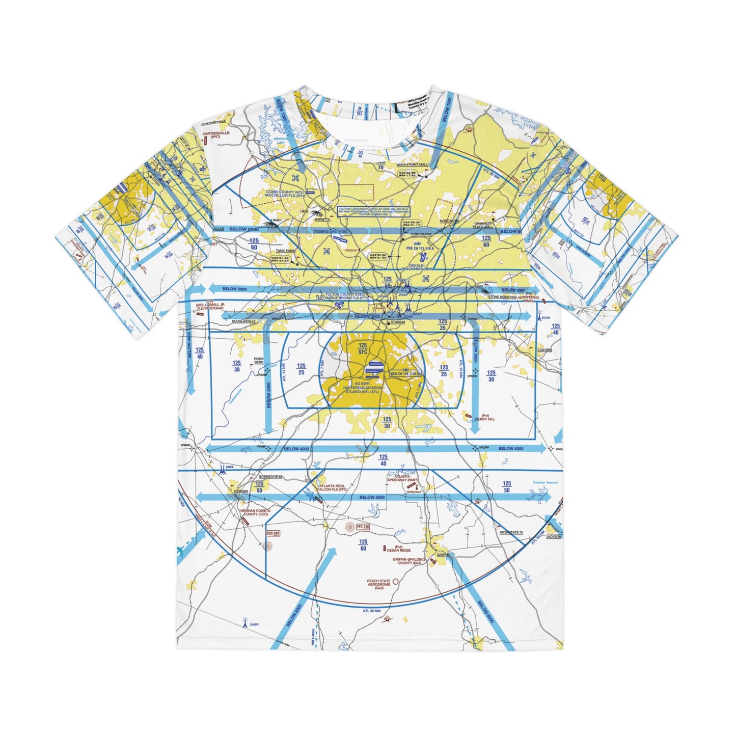 Atlanta Flyway Chart men's polyester shirt