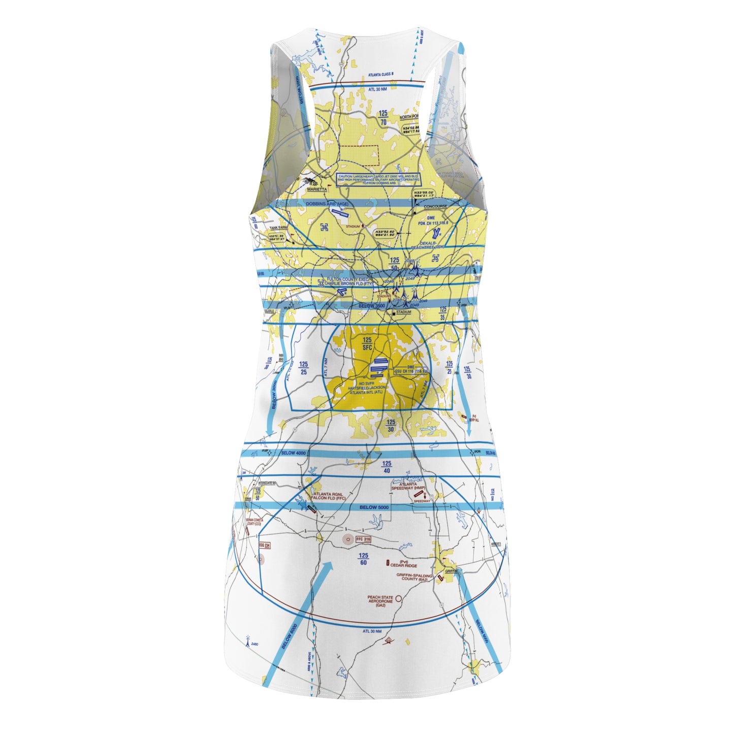 Atlanta Flyway Chart racerback dress