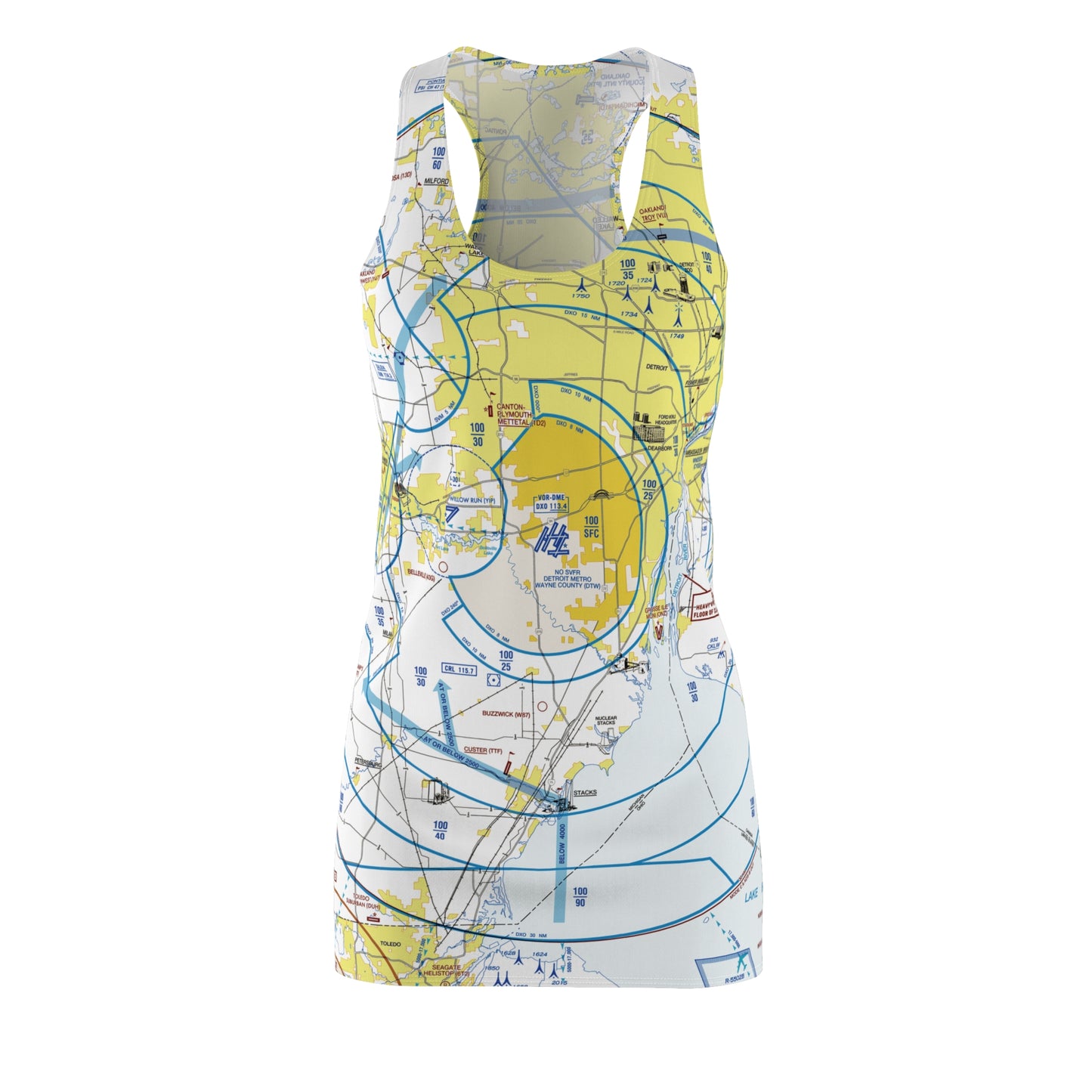 Detroit Flyway Chart racerback dress