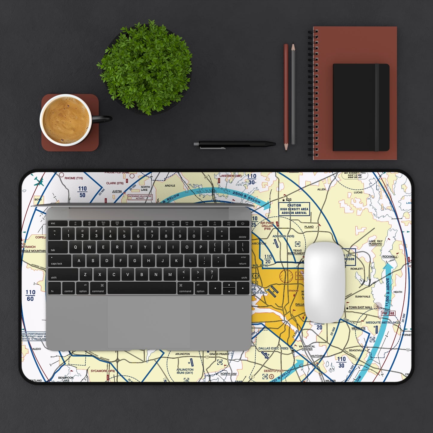 Dallas - Ft. Worth Flyway Chart desk mat