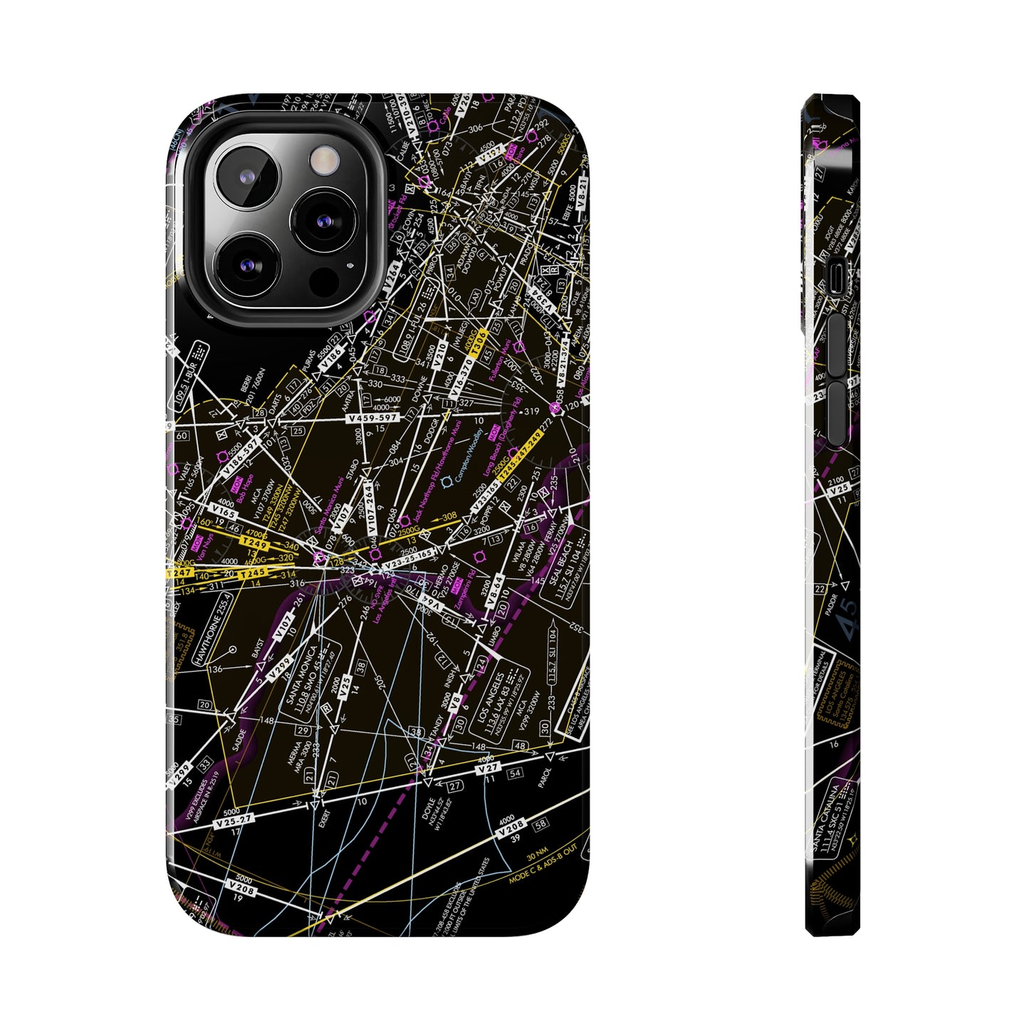 Enroute Low Altitude Chart (ELUS3) tough phone cases (invert)