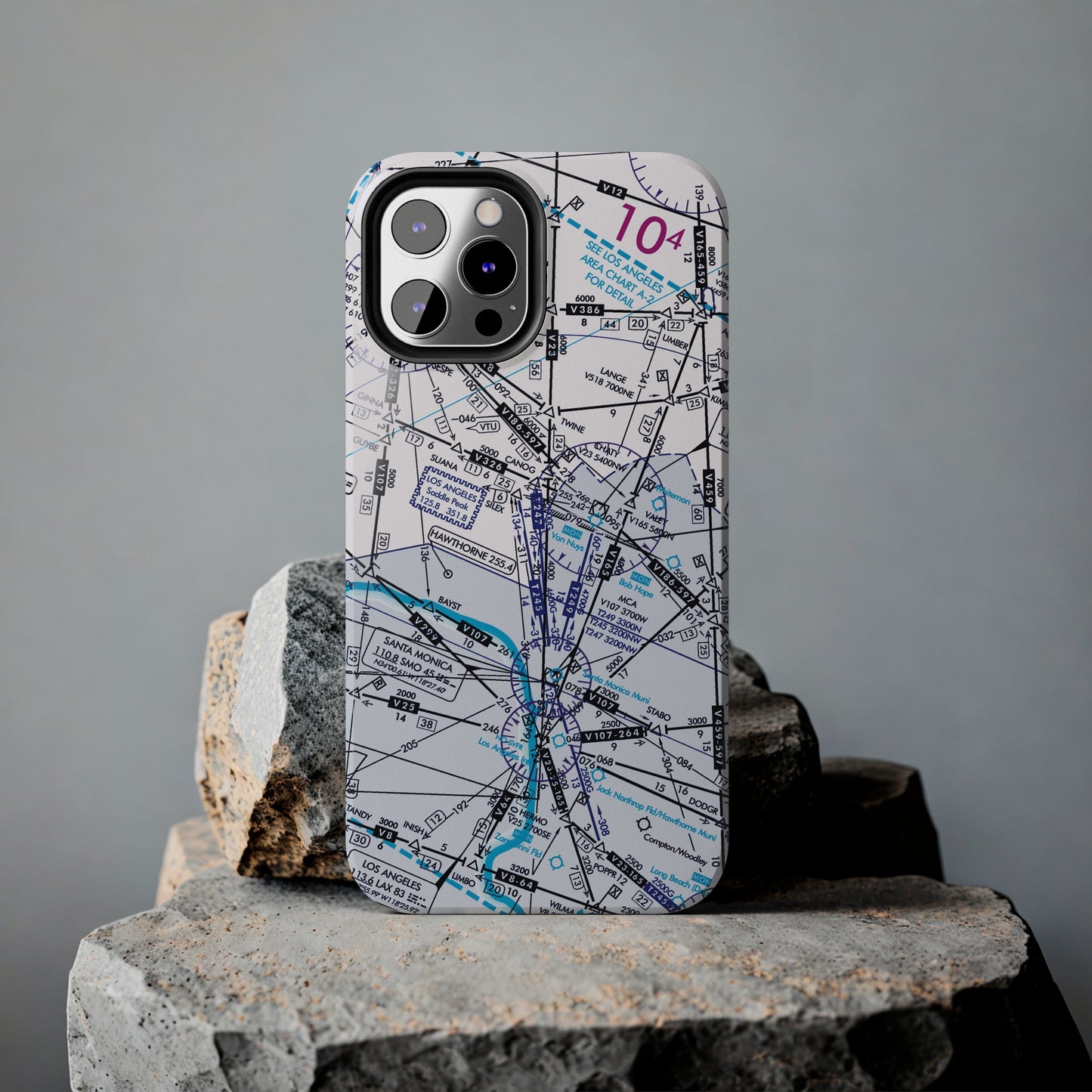 Enroute Low Altitude Chart (ELUS3) tough phone cases (white)