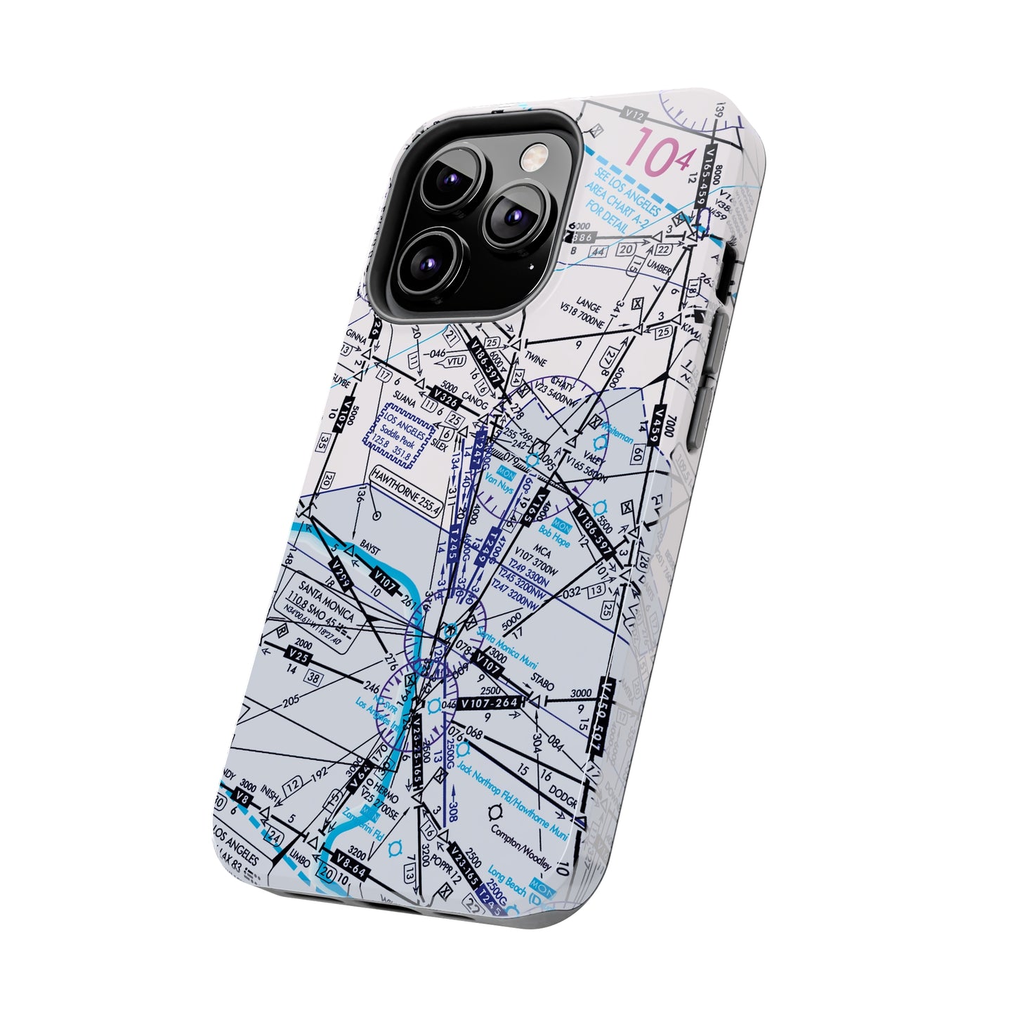 Enroute Low Altitude Chart (ELUS3) tough phone cases (white)