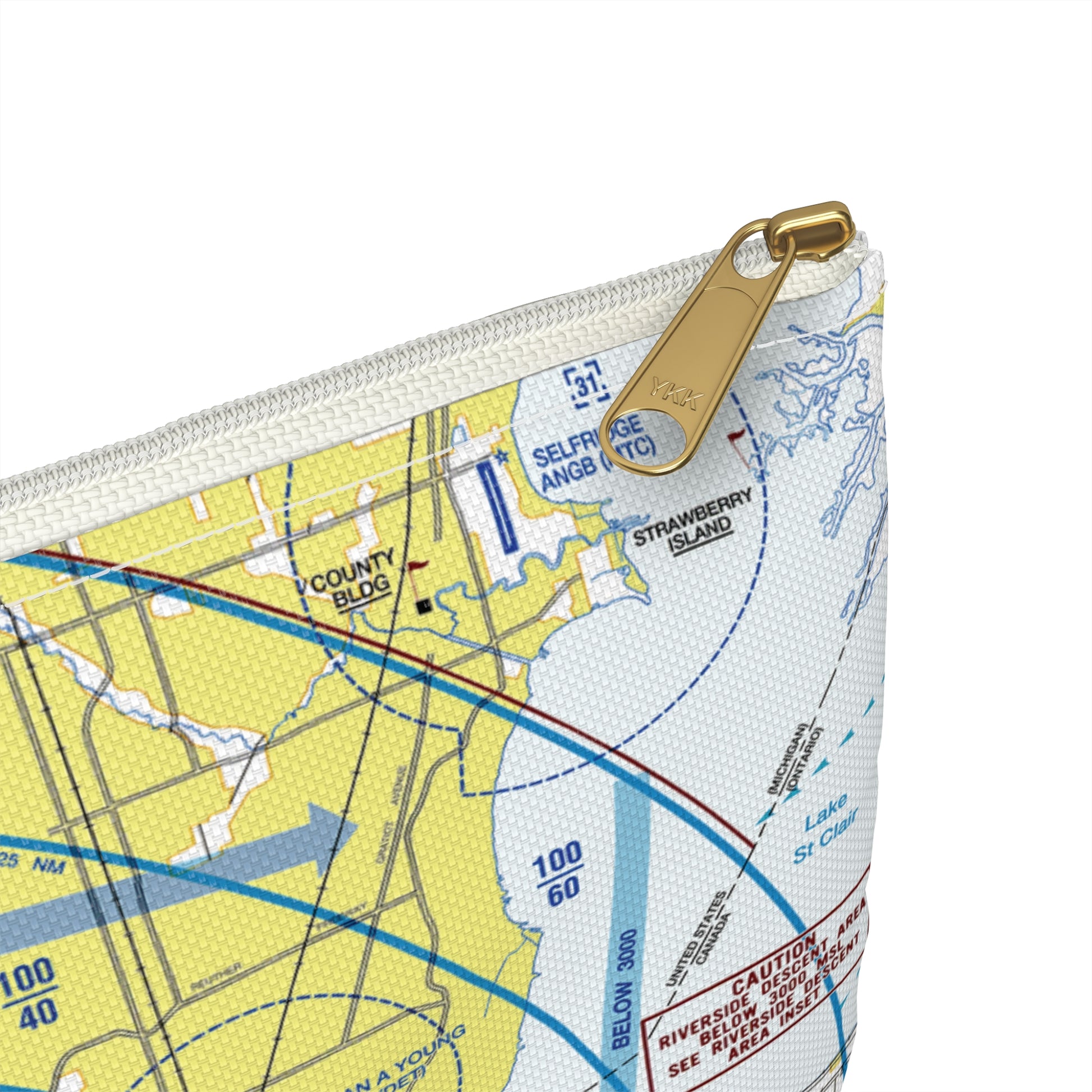 Detroit Flyway Chart Accessory Pouch