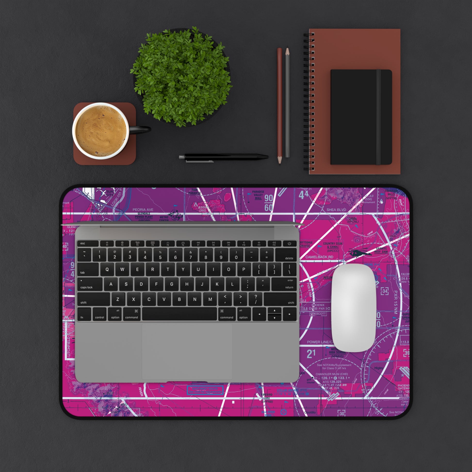 Phoenix Sky Harbor TAC Chart desk mat (purple)