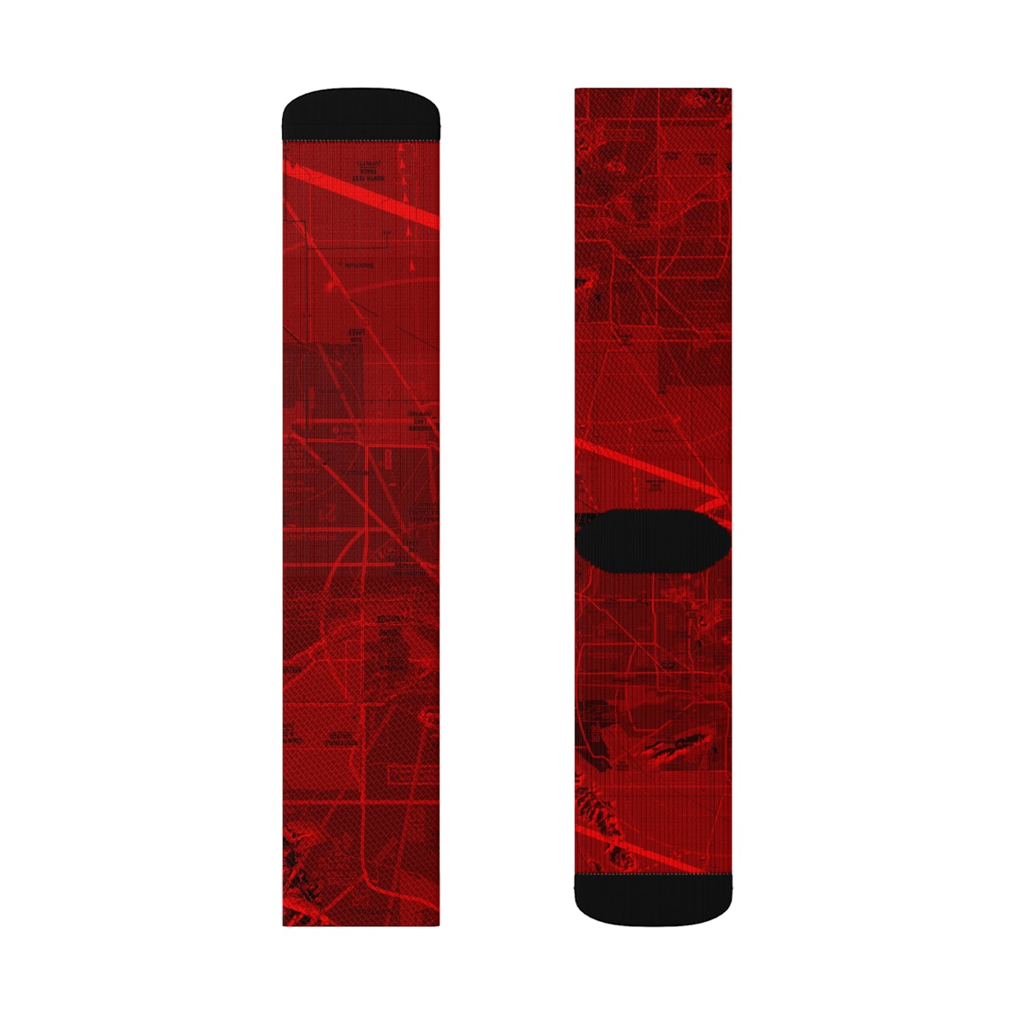 Aeronautical Chart socks (PHX/red)