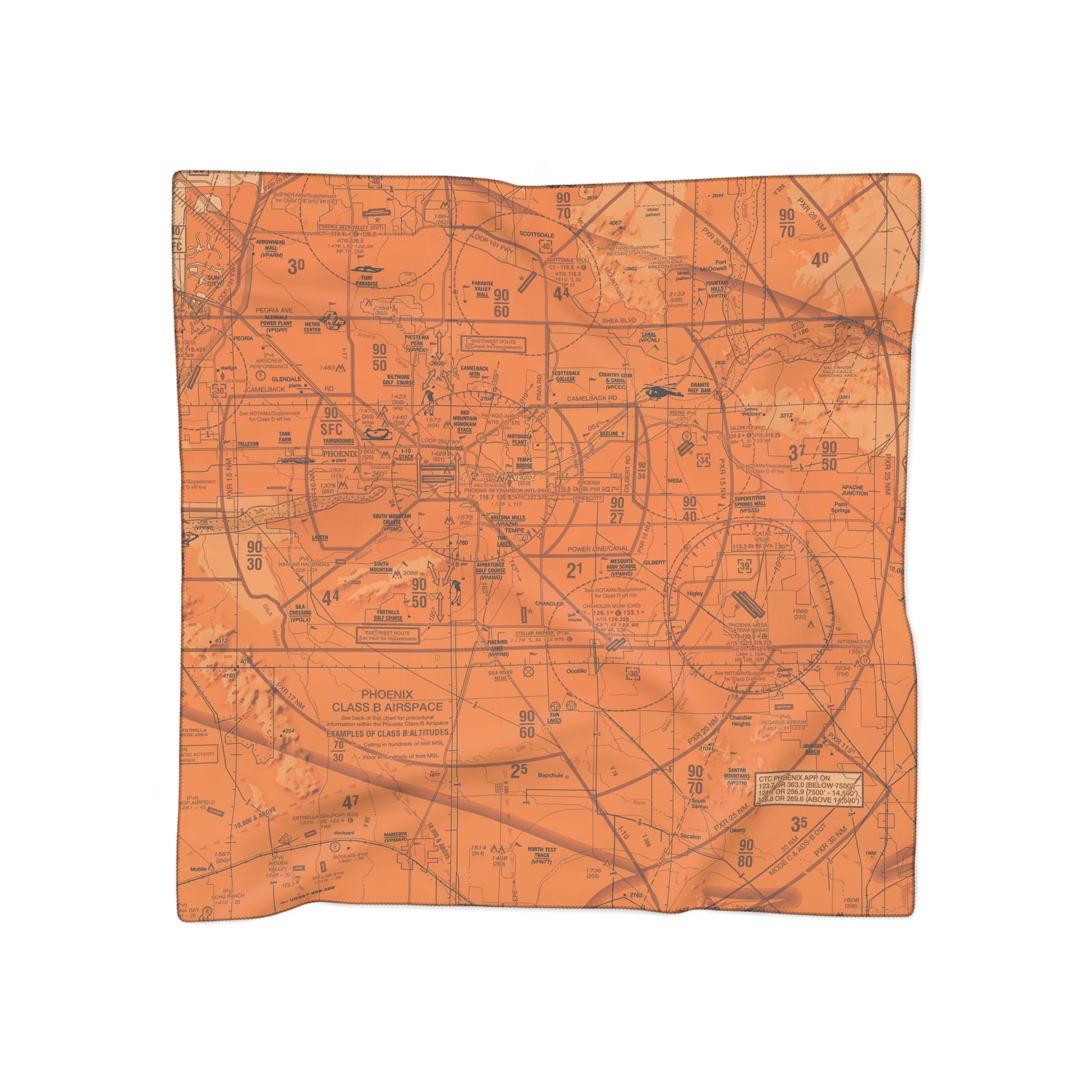 Phoenix TAC Chart (orange) poly scarf
