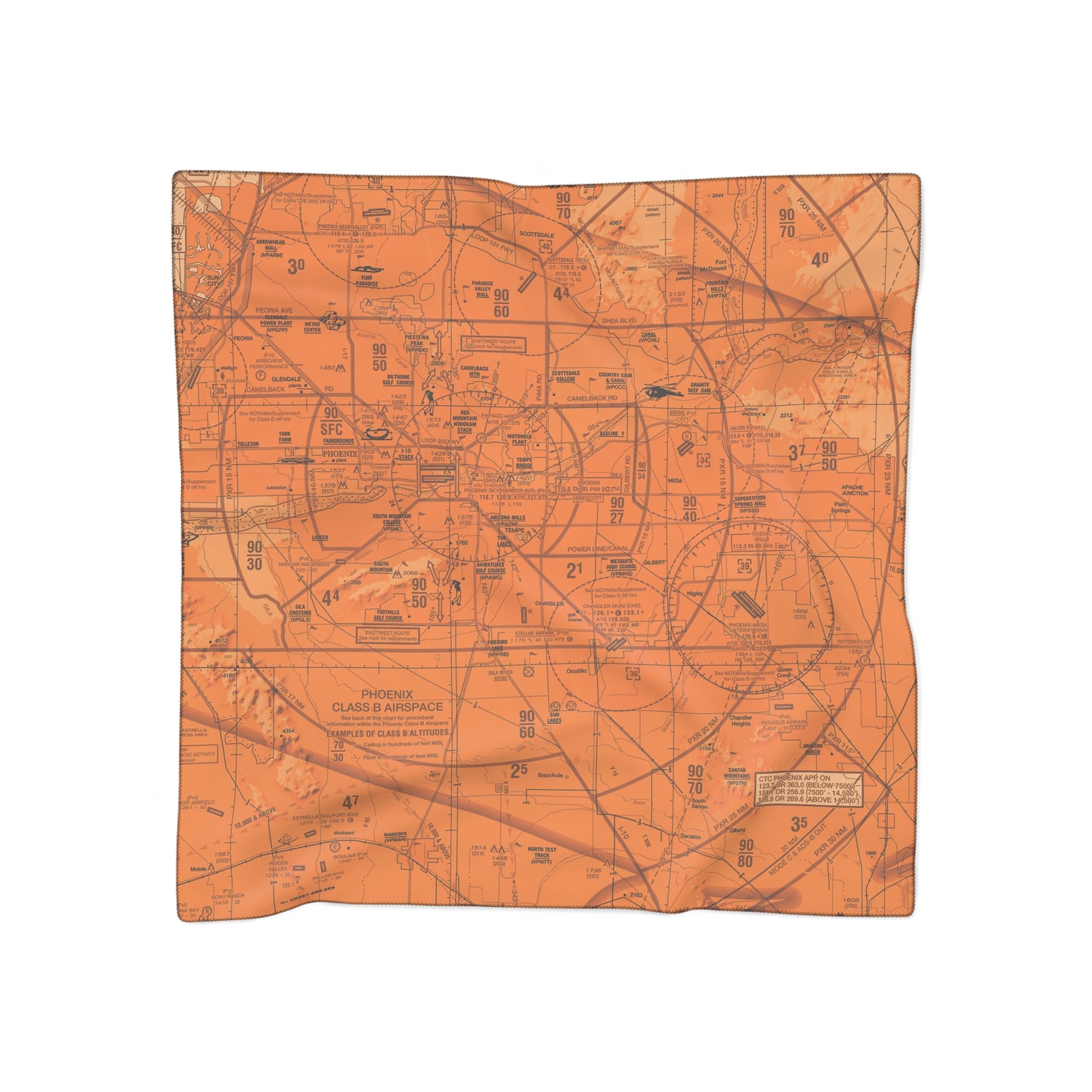Phoenix TAC Chart (orange) poly scarf