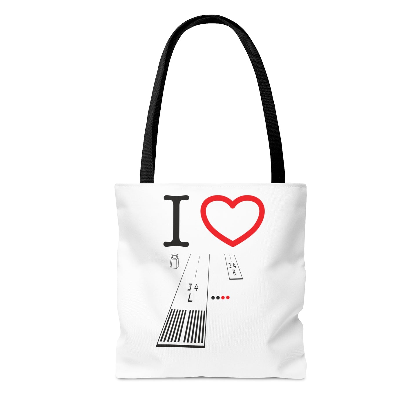 Van Nuys Airport Runways 16L - 16R / 34L - 34R - tote bag (white)