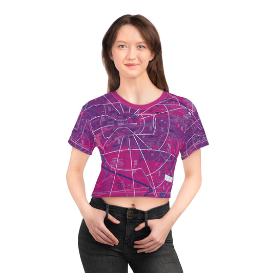 Phoenix TAC Chart (purple) crop tee