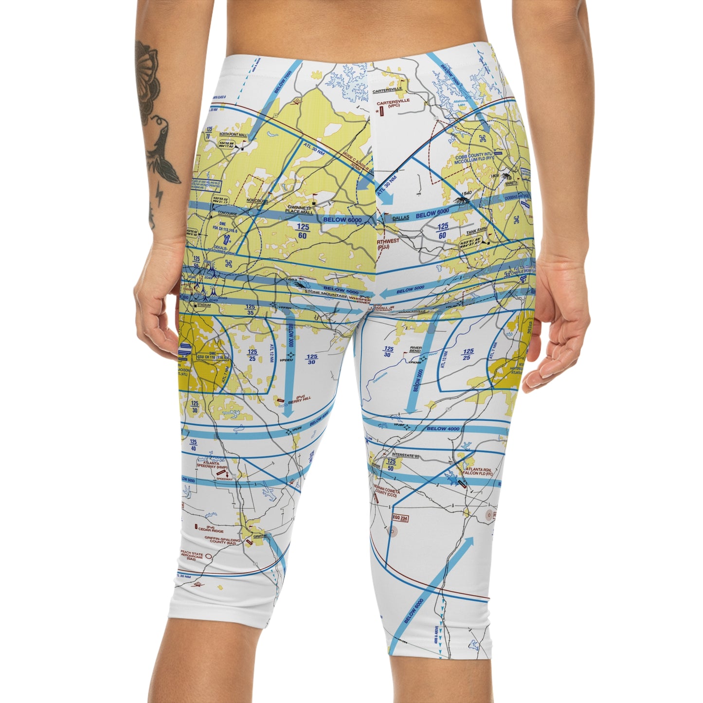 Atlanta Flyway Chart capri leggings