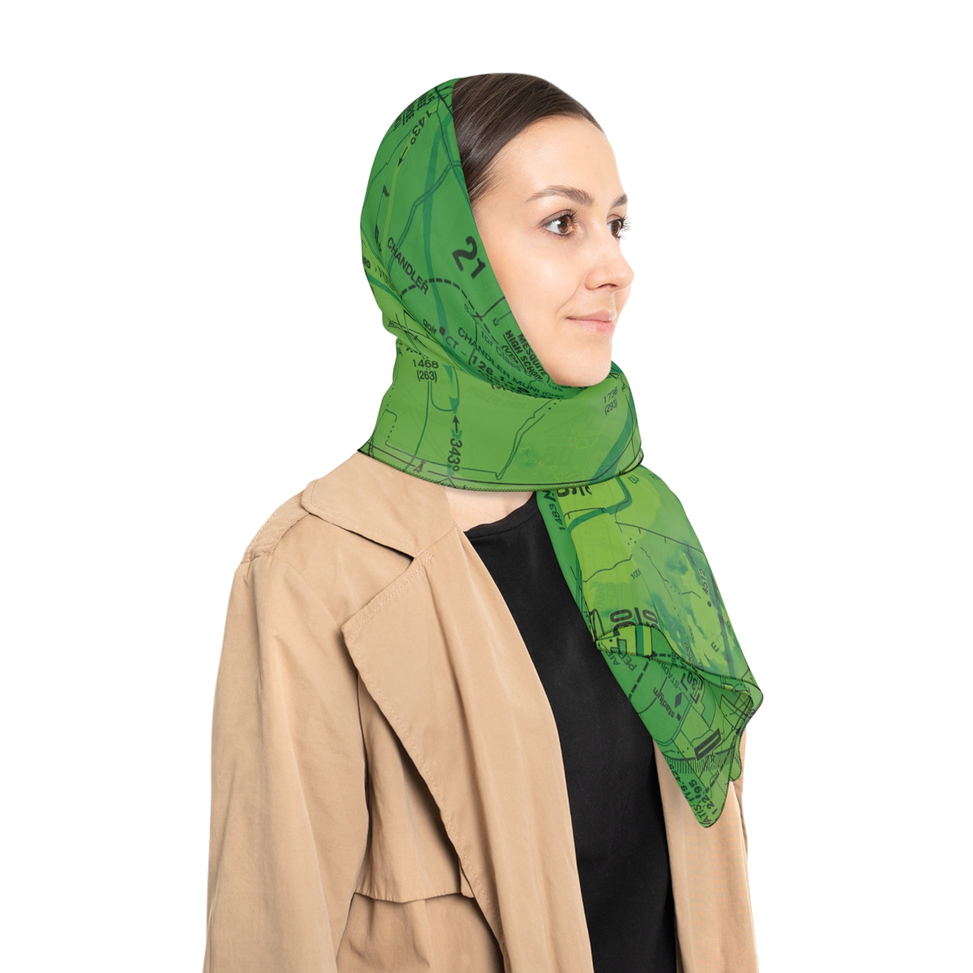 Phoenix TAC Chart (green) poly scarf