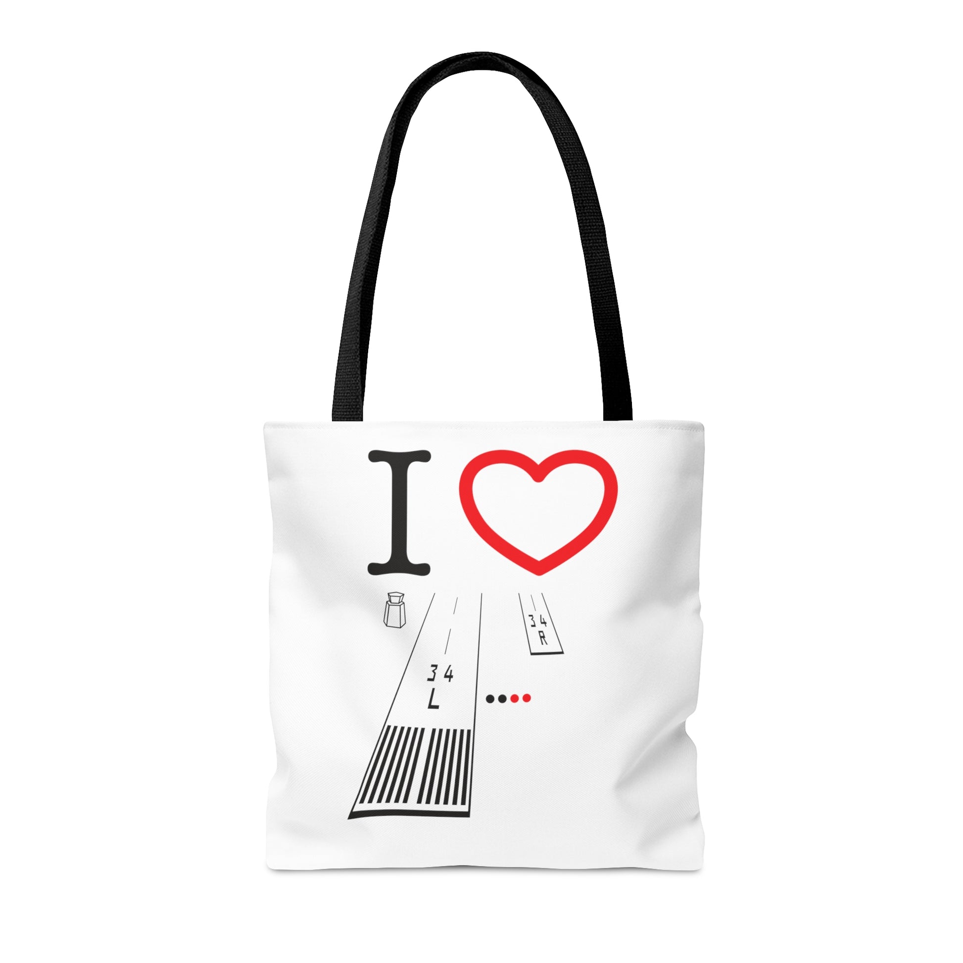 Van Nuys Airport Runways 16L - 16R / 34L - 34R - tote bag (white)