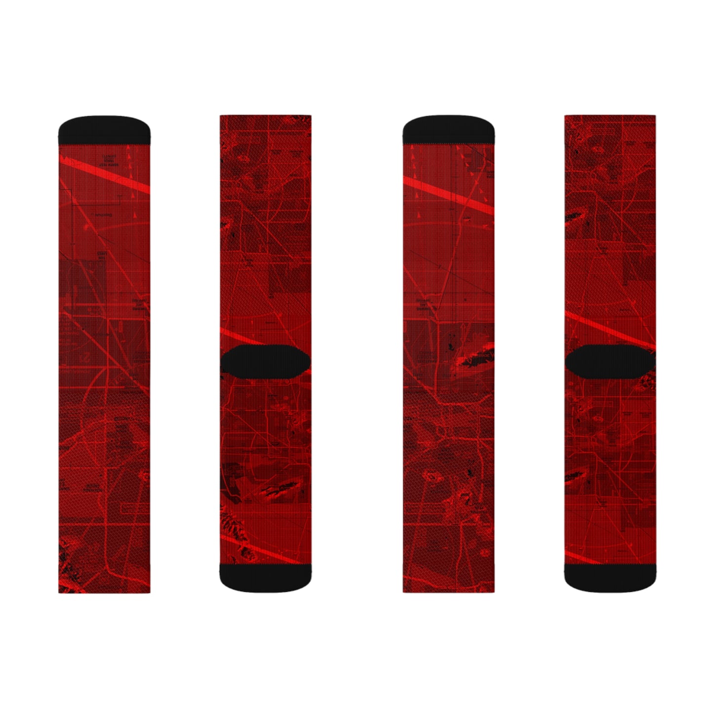 Aeronautical Chart socks (PHX/red)
