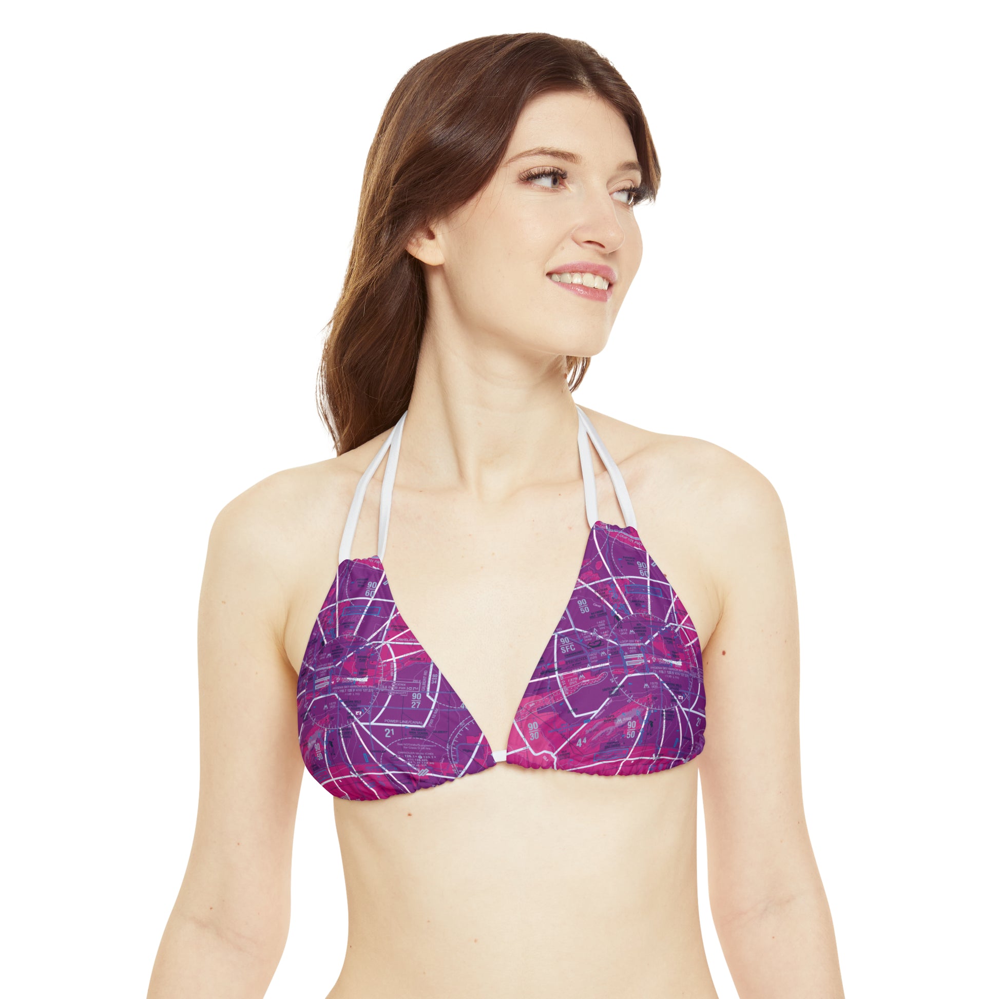 Phoenix TAC Chart strappy bikini set (purple)