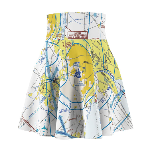 Detroit Flyway Chart skater skirt