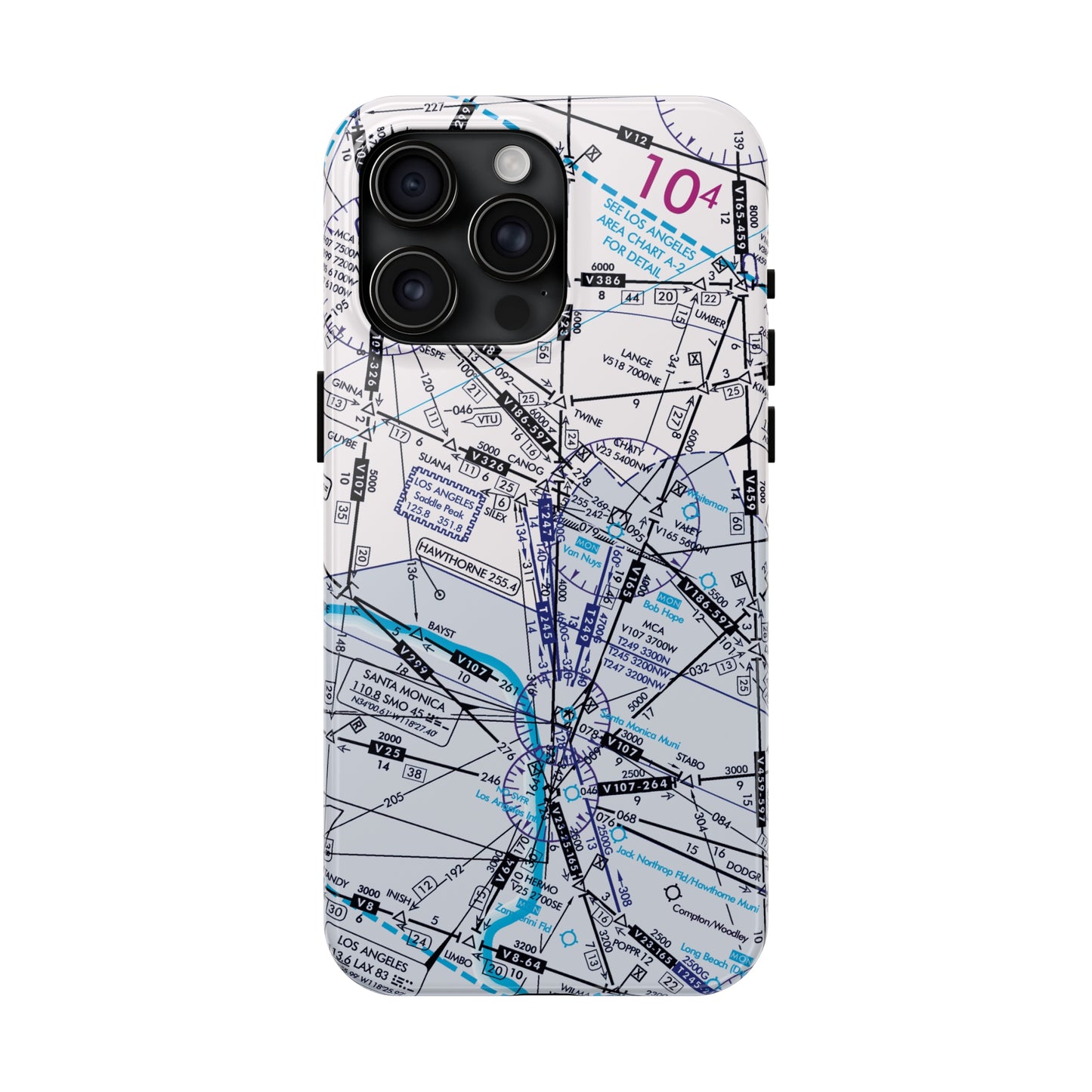 Enroute Low Altitude Chart (ELUS3) tough phone cases (white)