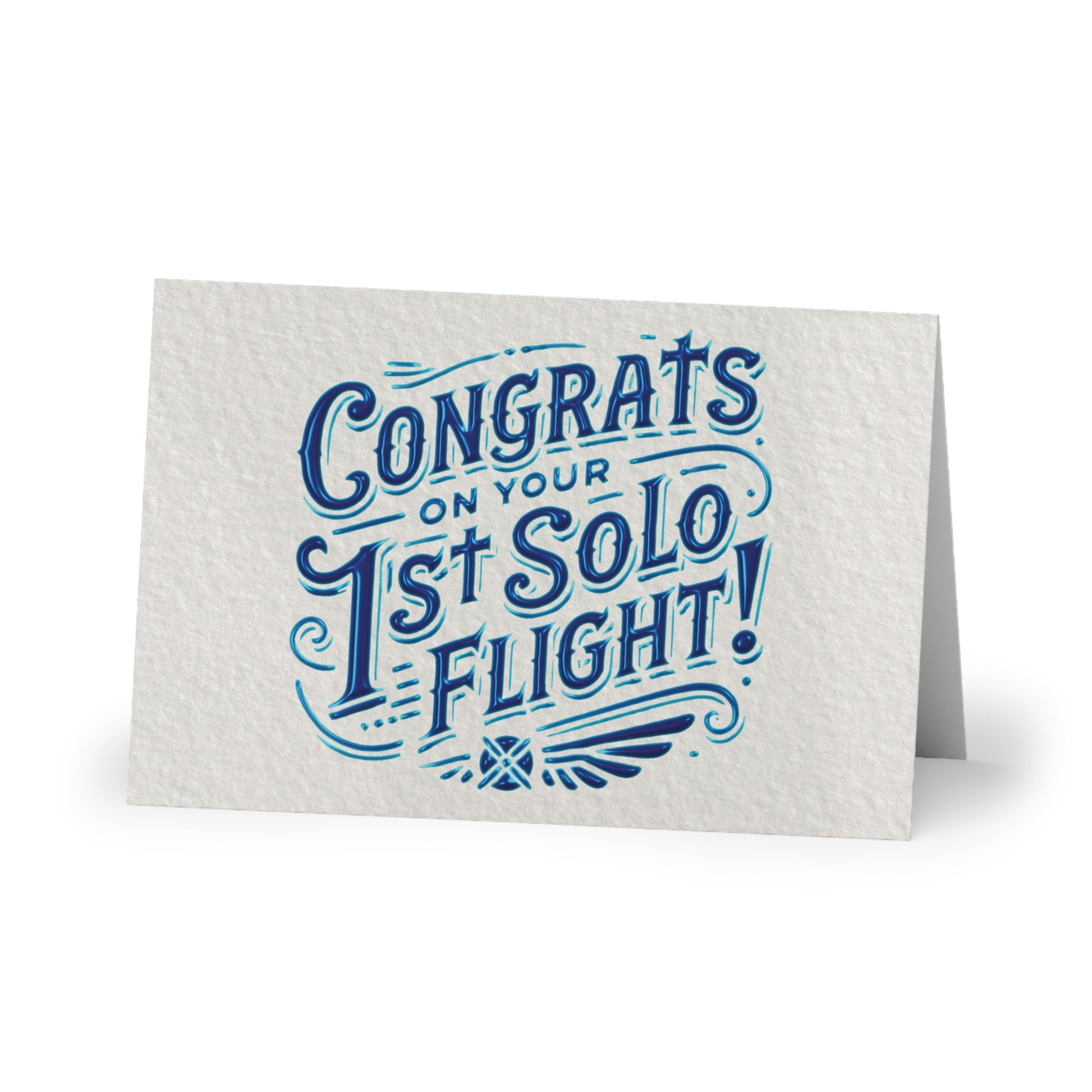Congrats on your 1st Solo Flight! pack of 10 postcards (blue)